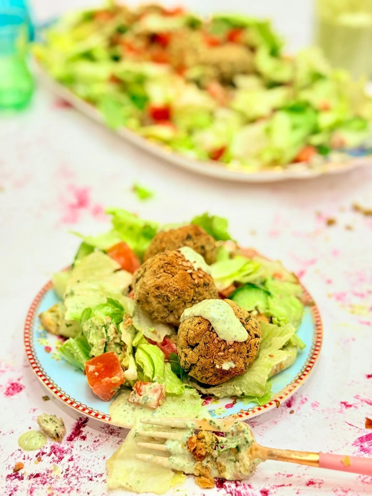 Crumbled Falafel Salad