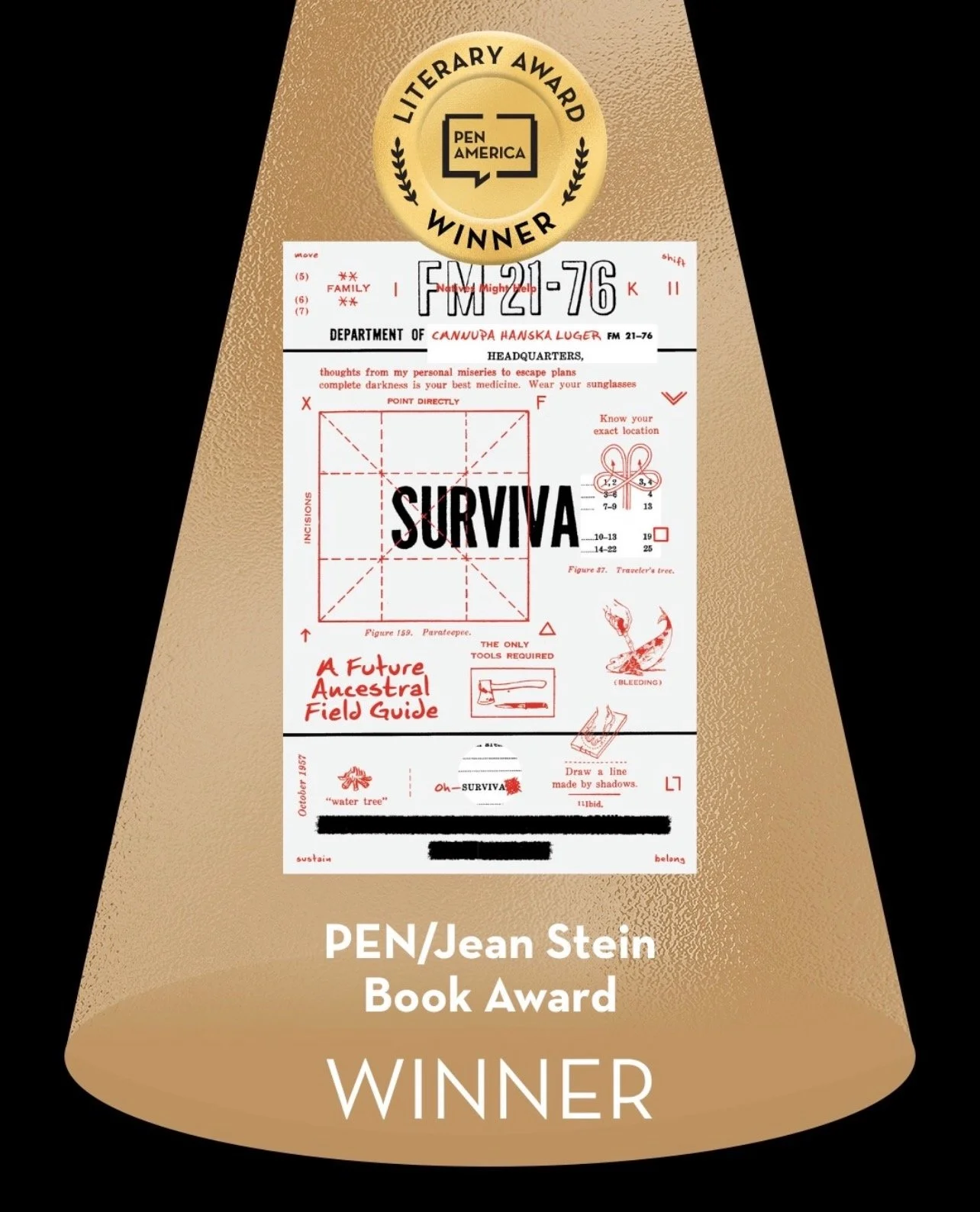 2026 PEN/Jean Stein Book Award Winner! SURVIVA: A Future Ancestral Field Guide, Cannupa Hanska Luger (Aora Press)