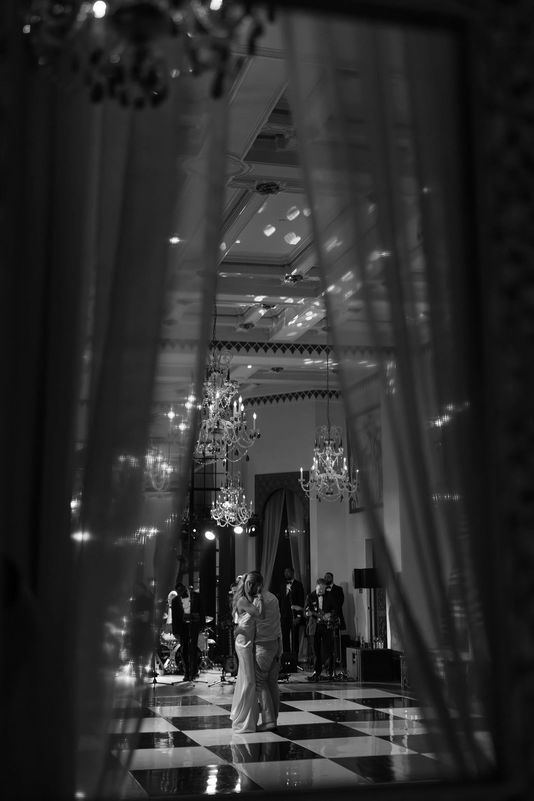 Couple having private last dance at wedding, montecito club, Montecito California