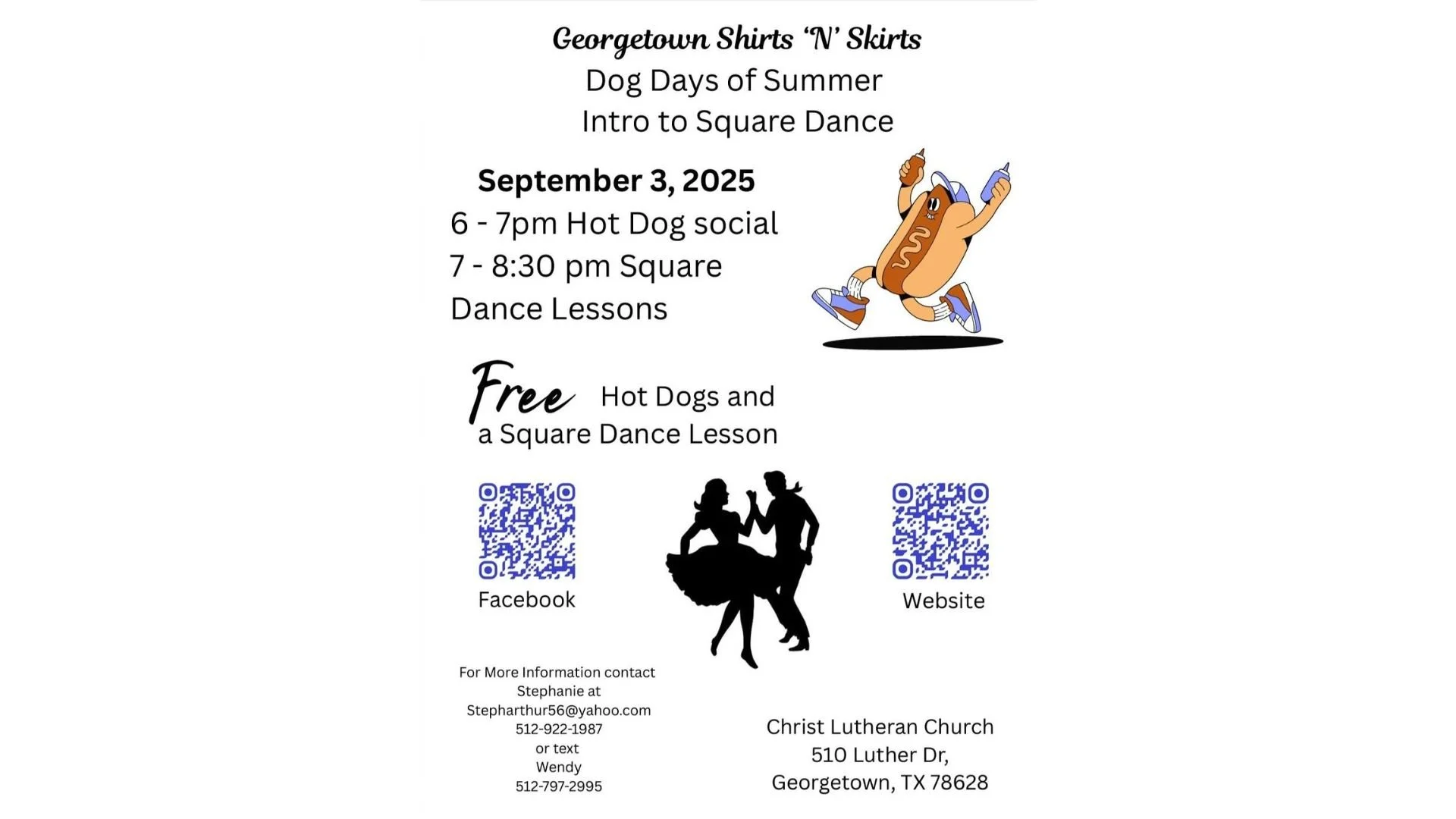 Georgetown Shirts ‘N’ Skirts Dog Days of Summer Intro to Square Dance