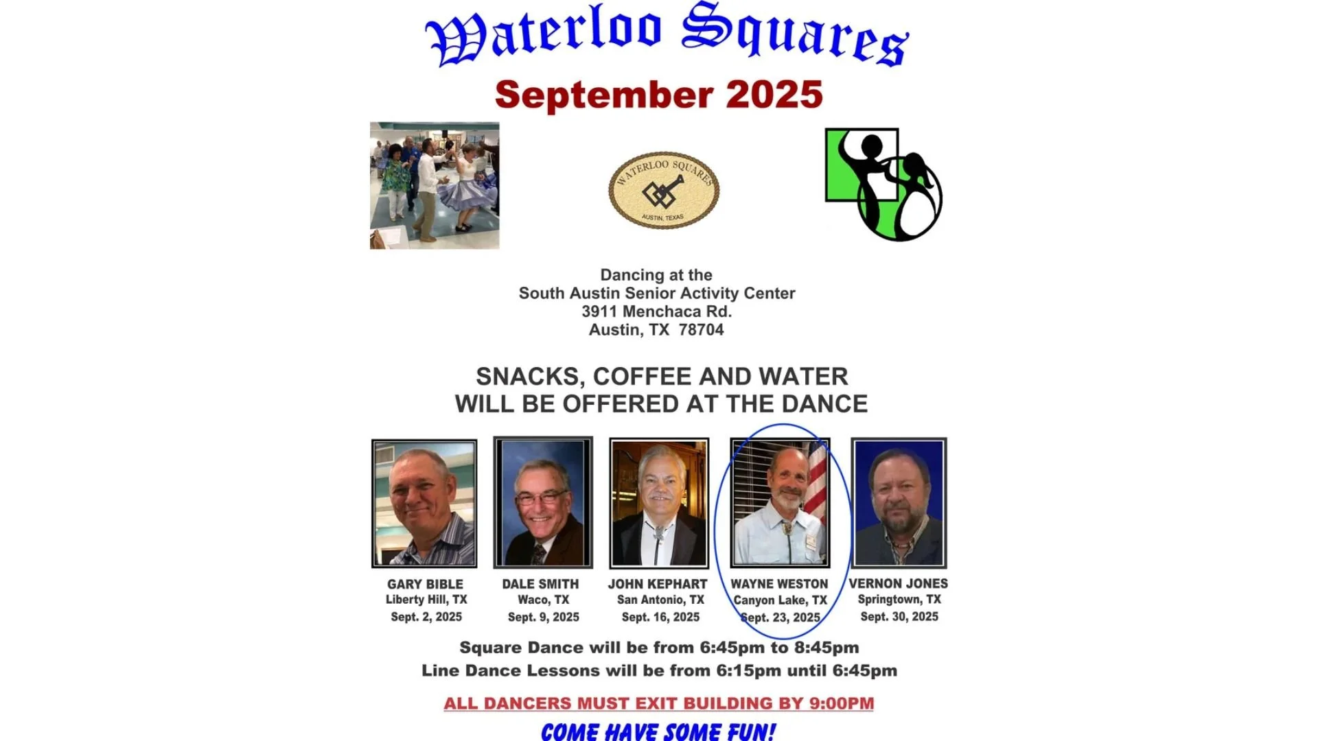 Wayne Weston calls for Waterloo Squares