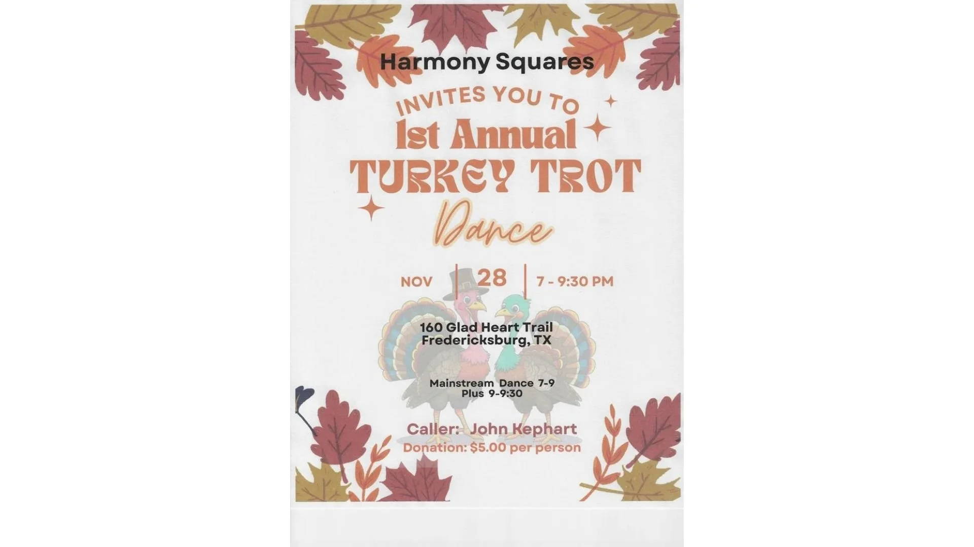 1st Annual Turkey Trot Dance