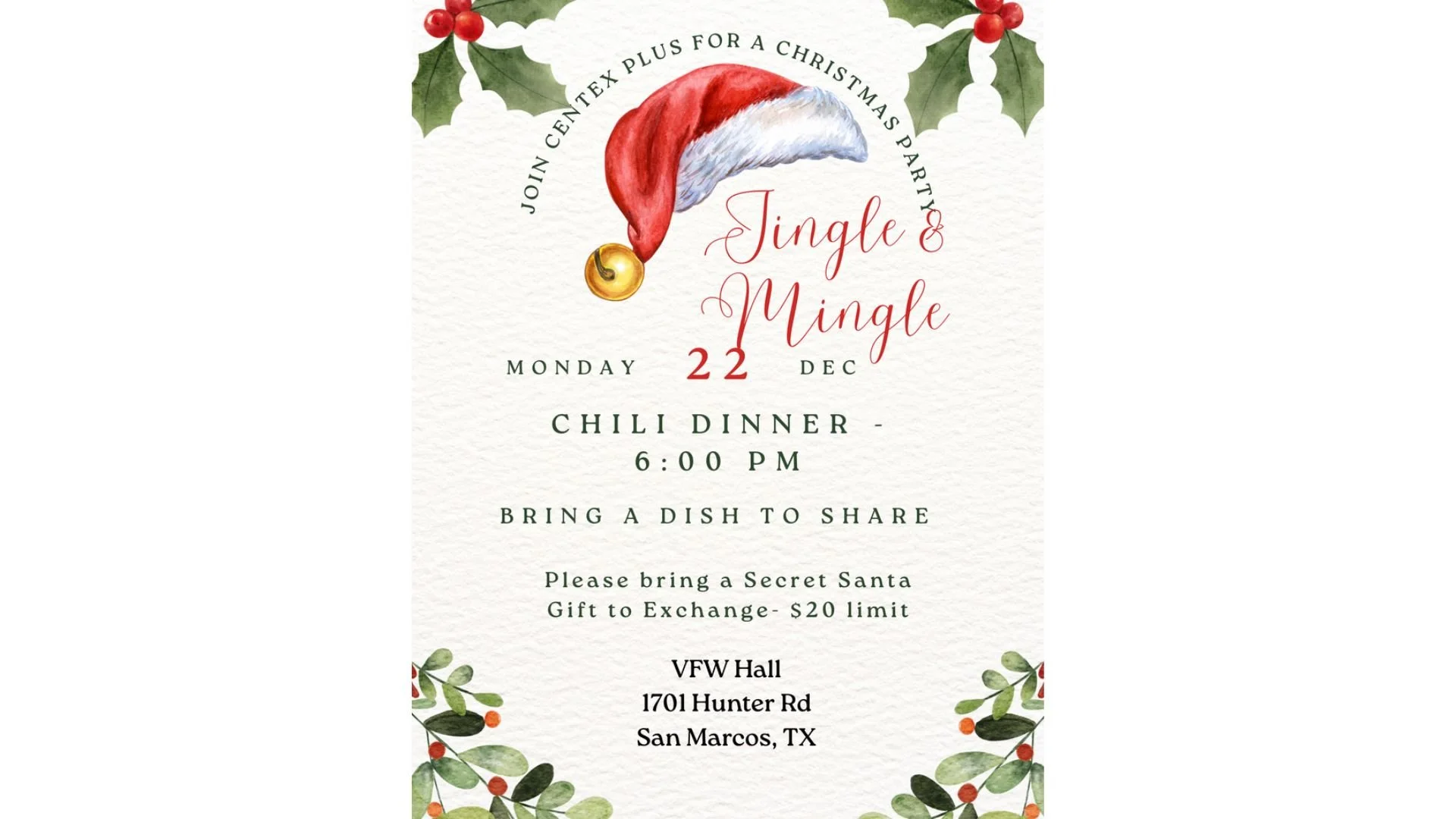CenTex Plus Christmas Dinner &amp; Dance