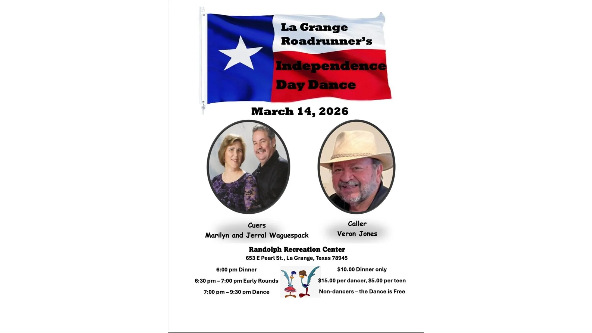 LaGrange Roadrunners Annual Texas Independence Day Dance