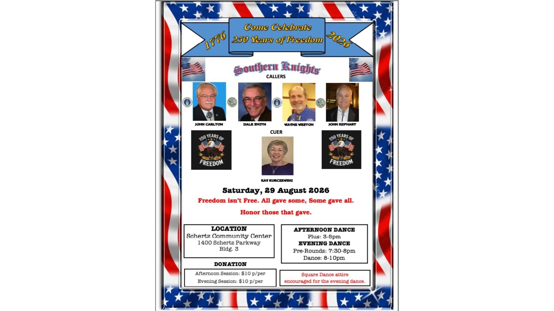 Celebrate 250 Years of Freedom with the Southern Knights