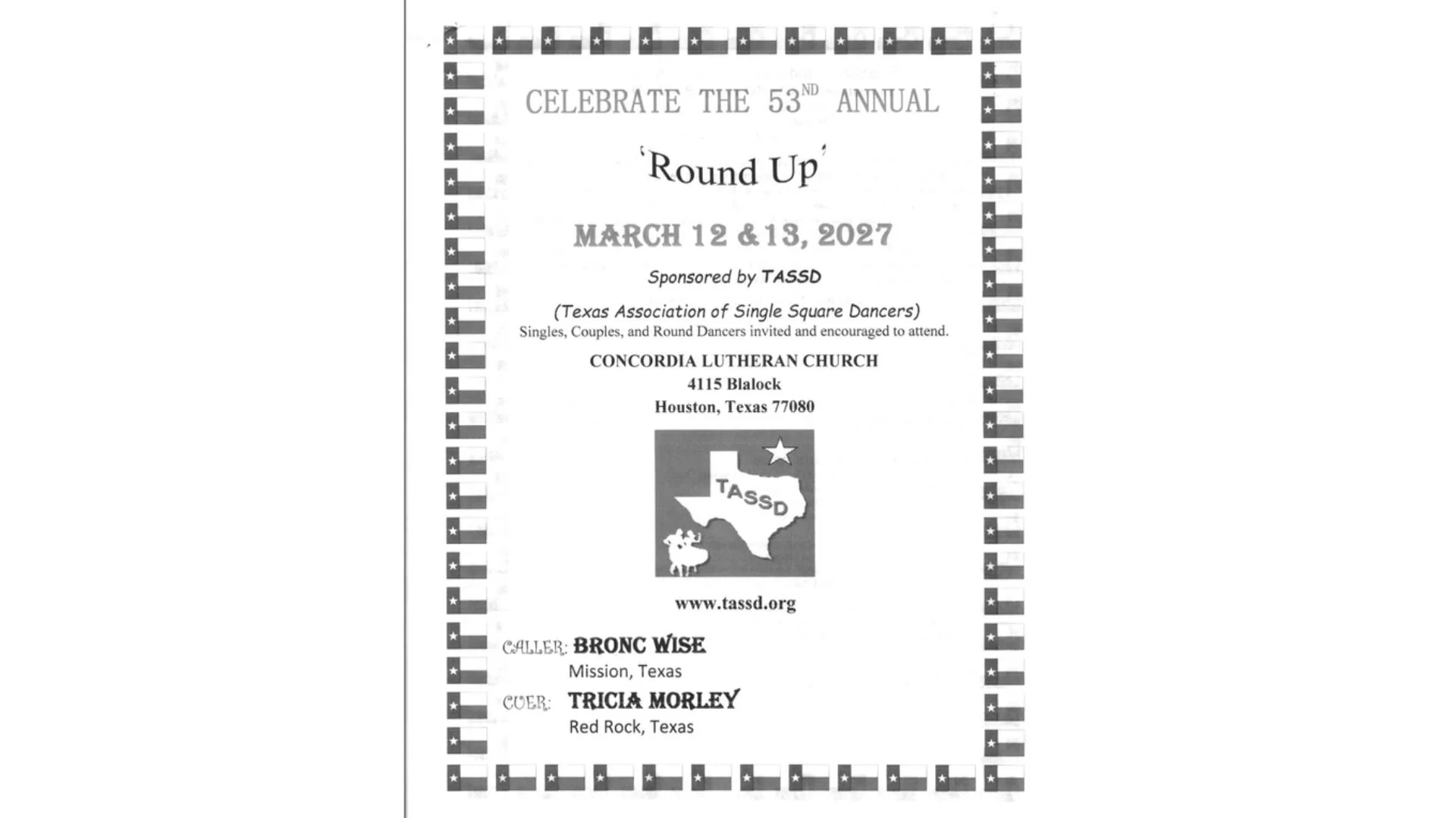 Celebrate the 51st Annual Round Up of TASSD