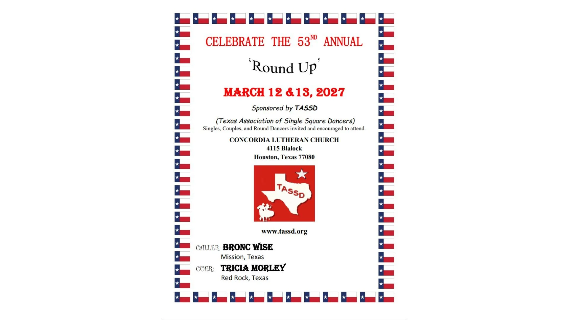 Celebrate the 51st Annual Round Up of TASSD