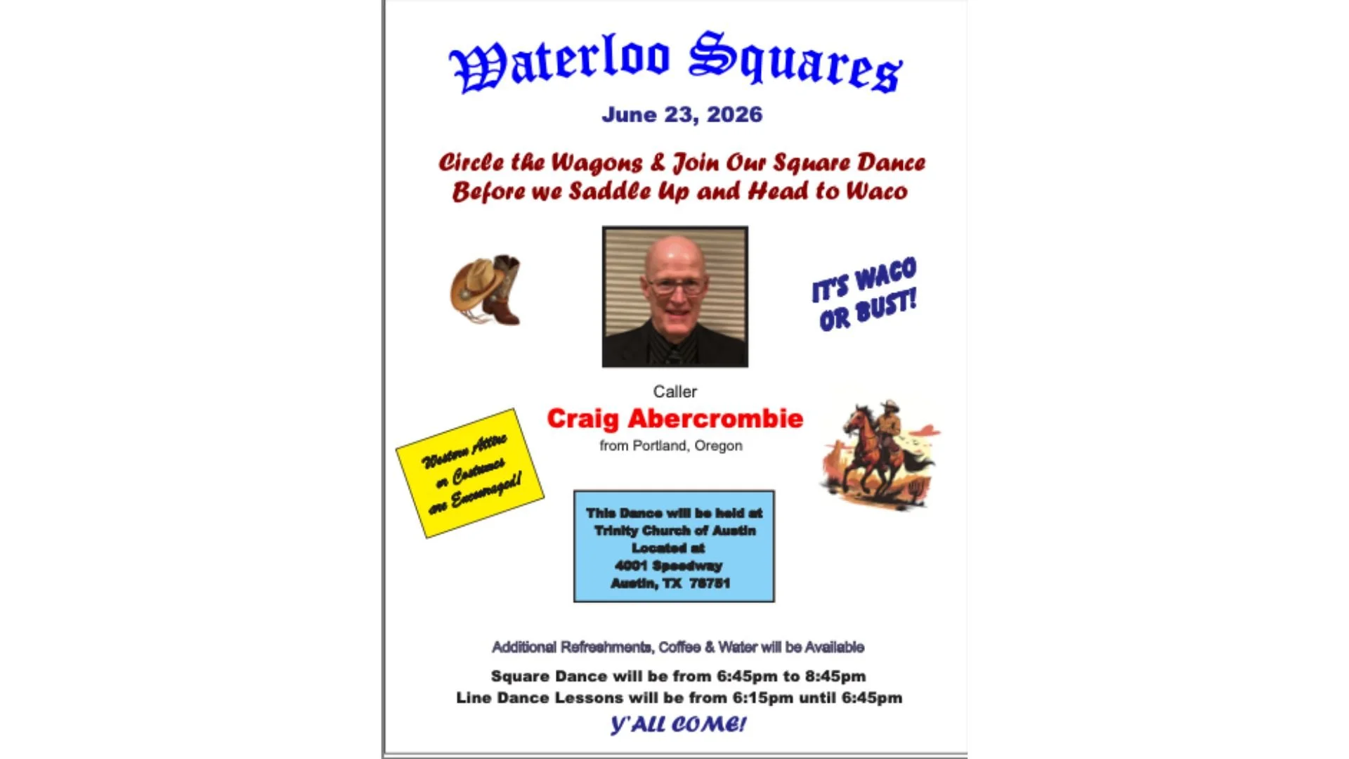 Craig Abercrombie Calls for Waterloos