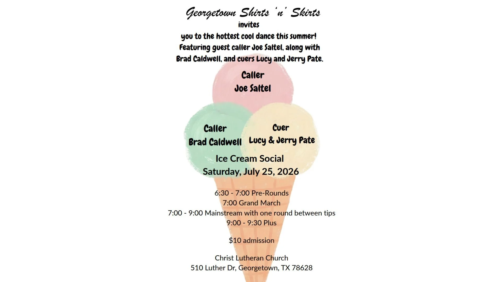 Shirts 'n' Skirts Ice Cream Social