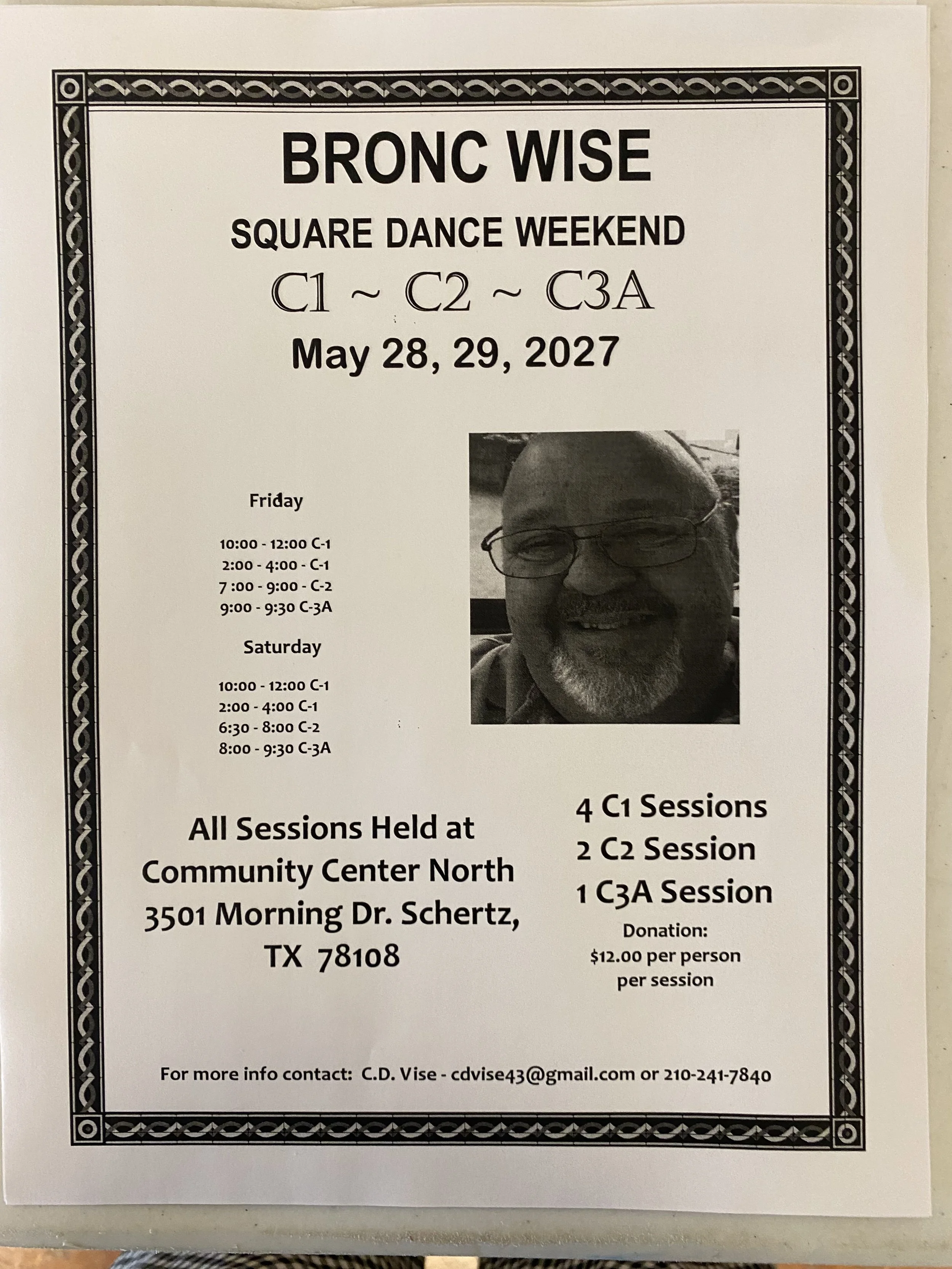 Bronc Wise Square Dance Weekend C1-C2-C3a
