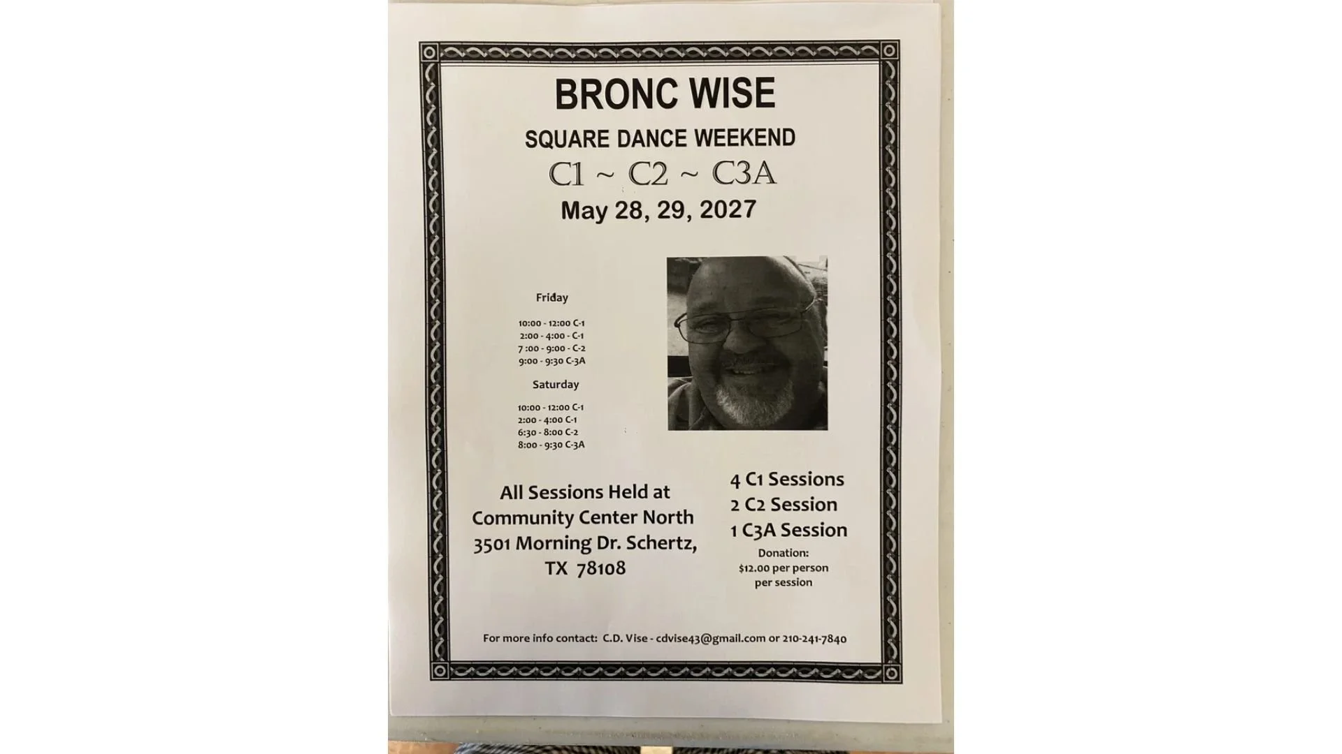 Bronc Wise Square Dance Weekend C1-C2-C3a