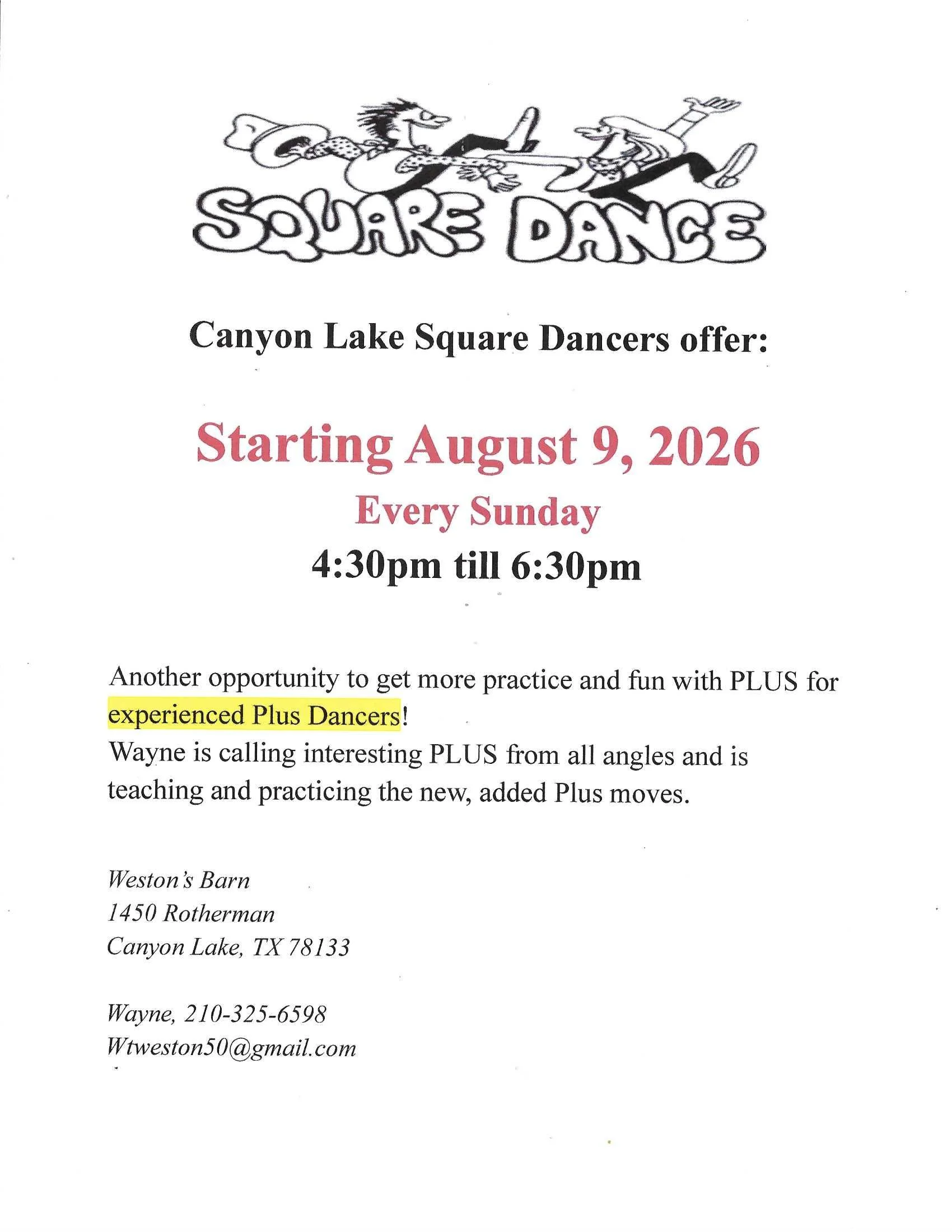 Experienced Plus Dancers Dance with Wayne Weston