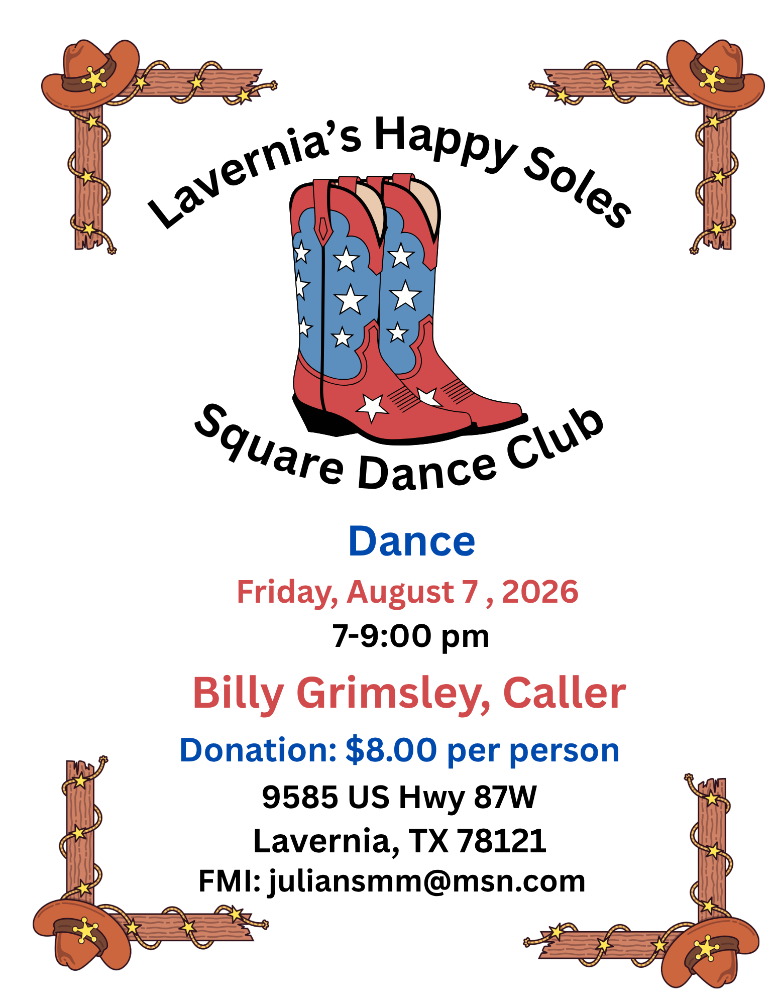 Billy Grimsley calls for Lavernia Happy Soles