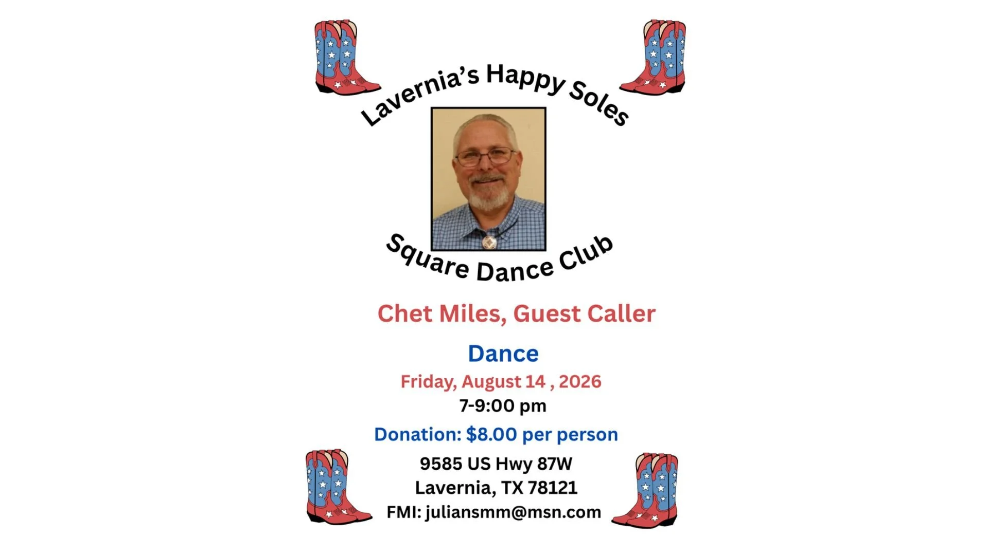 Chet Miles calls for Lavernia Happy Soles