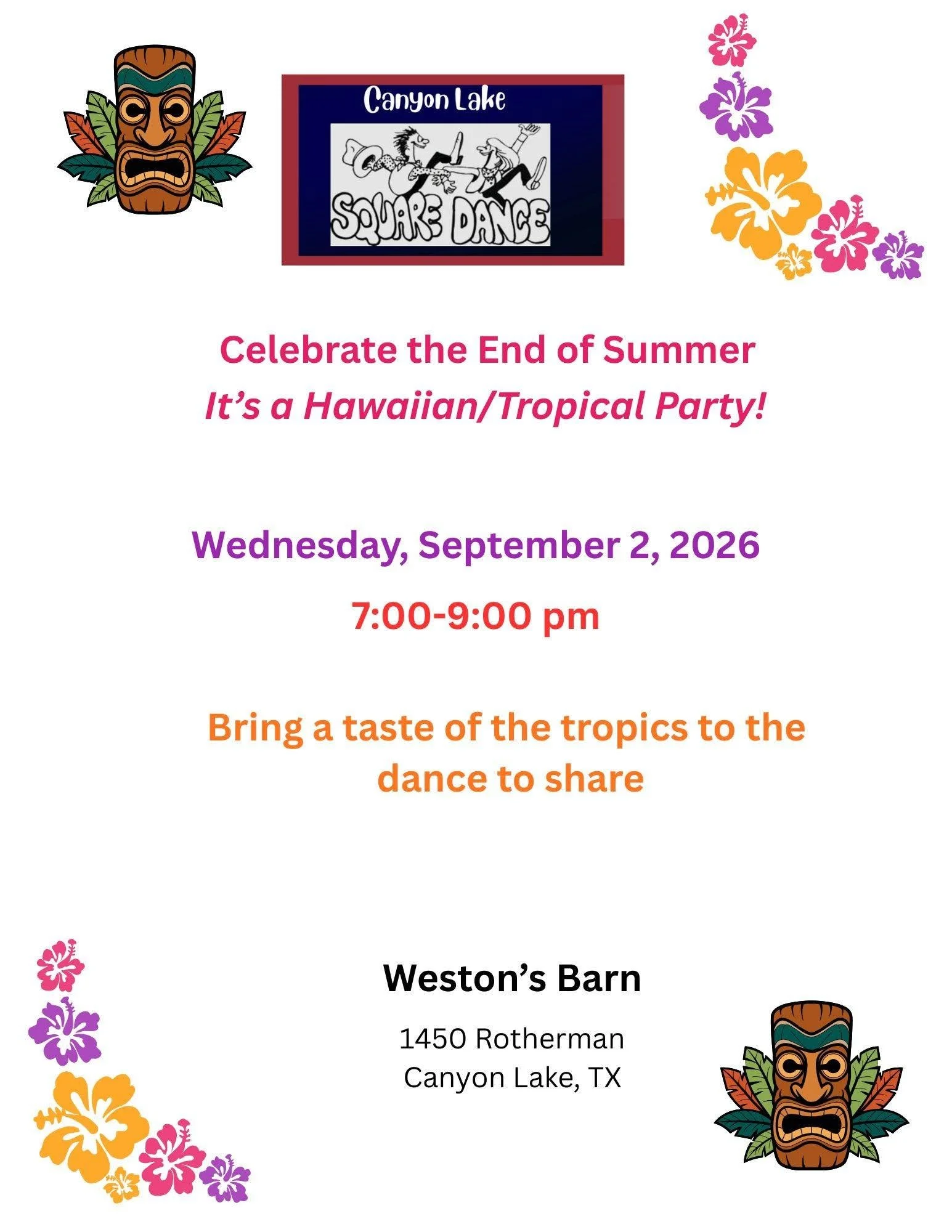 Tropical Vacation at Canyon Lake Square Dancers
