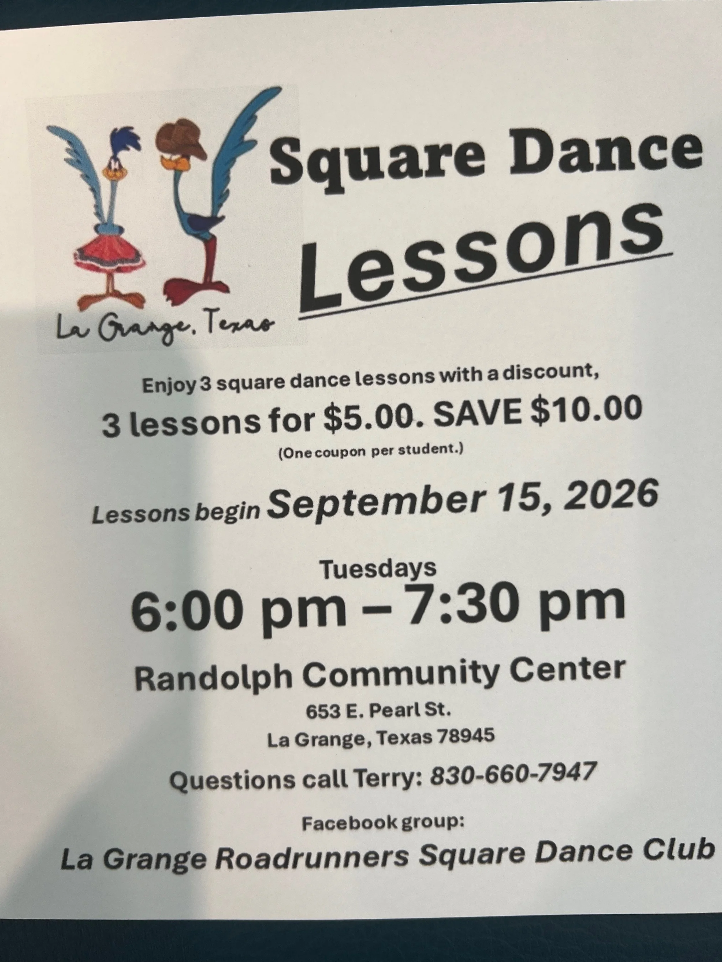 La Grange Roadrunners offer Square Dance Lessons