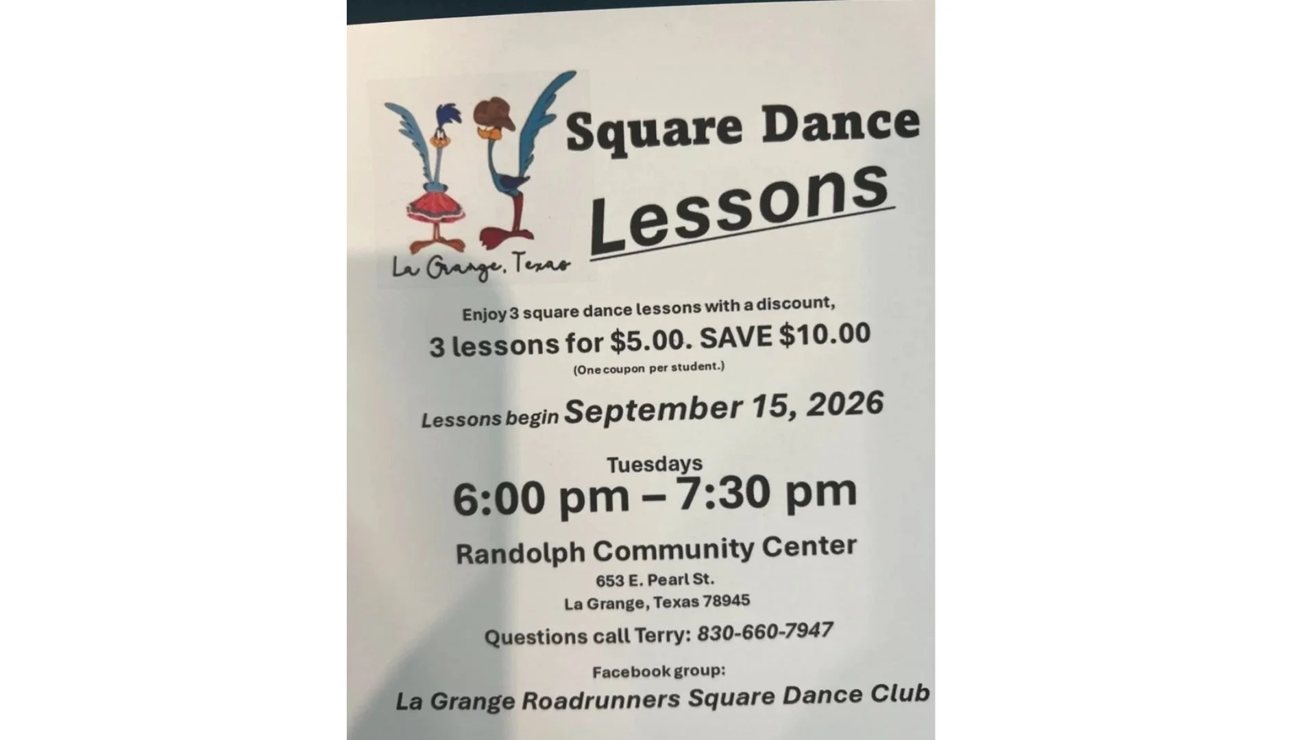 La Grange Roadrunners offer Square Dance Lessons