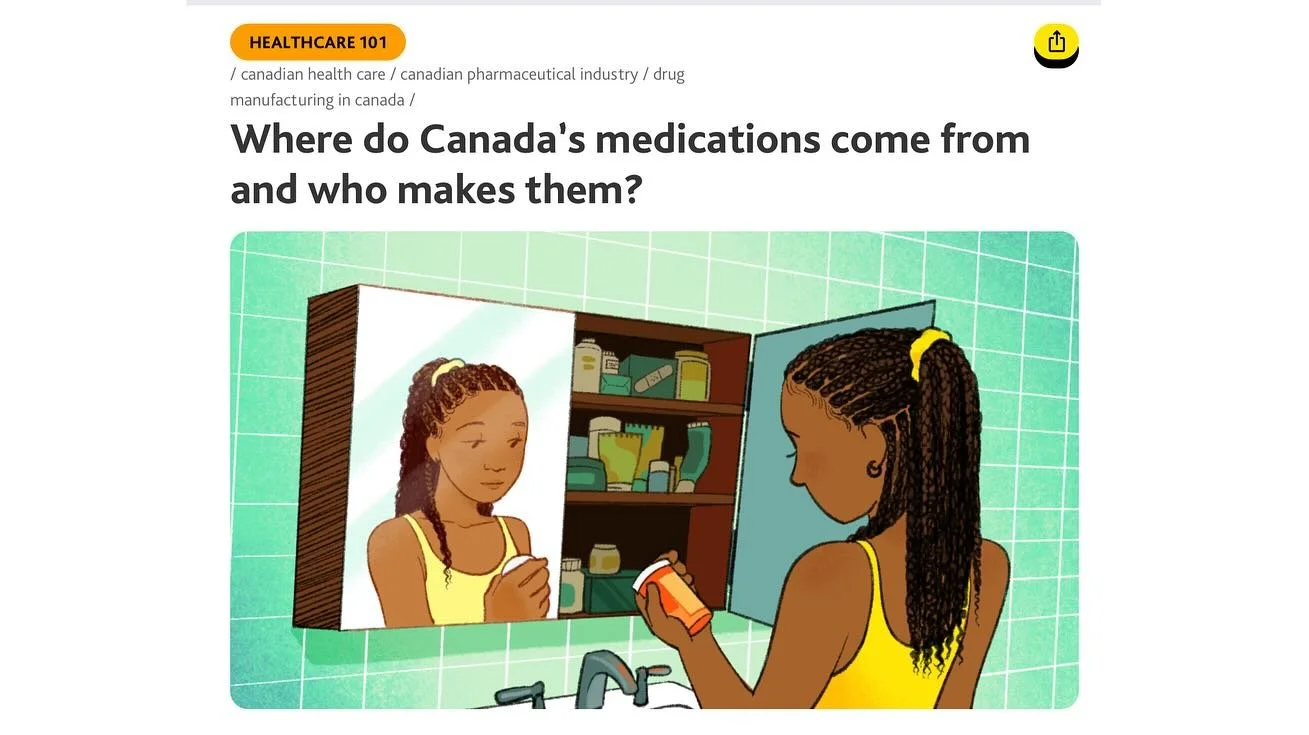 I recently did some illustrations for the CMA's Healthcare for Real project! Had a lot of fun with these - excited to share a couple more I did in a little bit...
Thank you Max Mosher for the opportunity &amp; art direction! 🩺