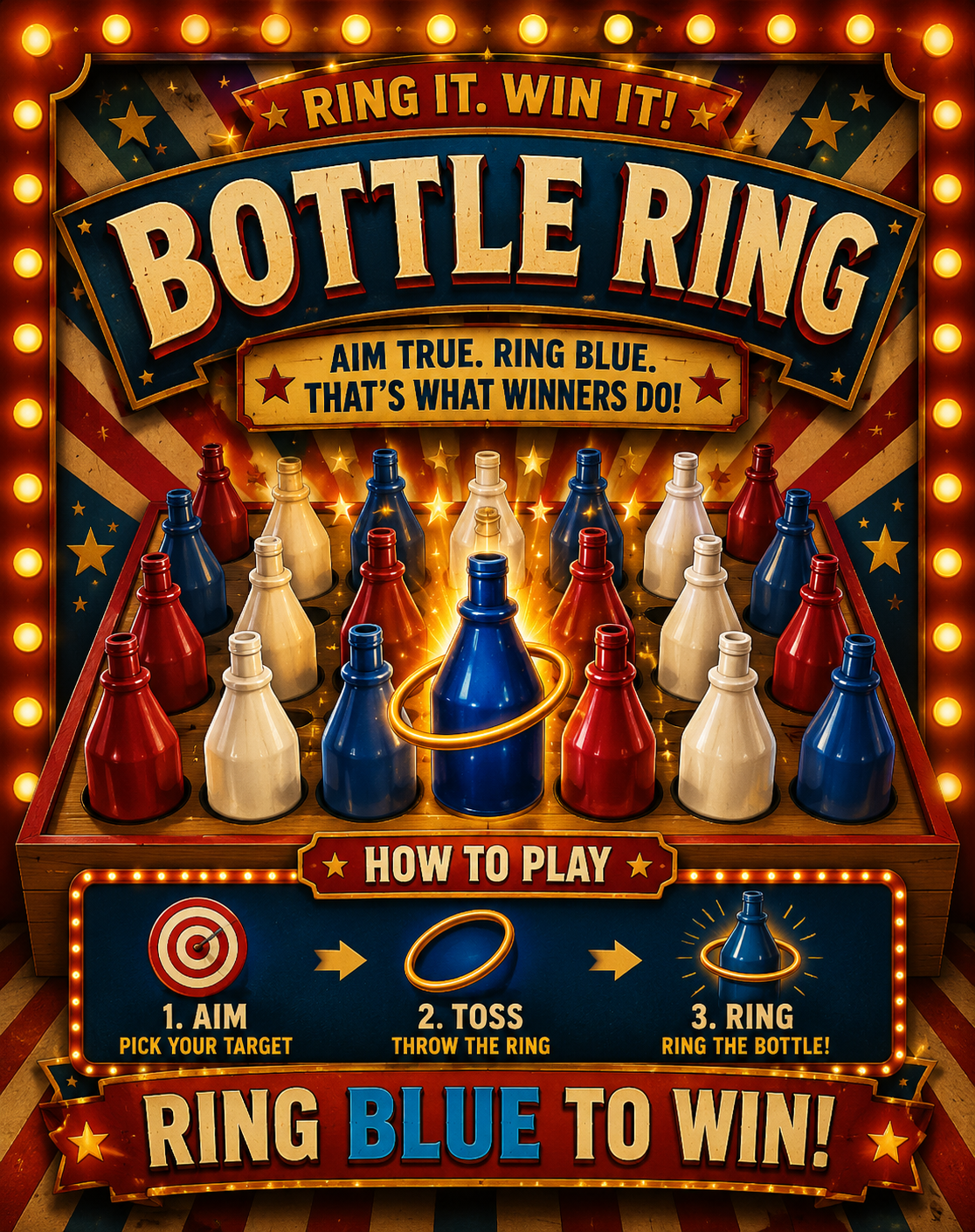 Ring the Bottle Carnival Game Rental
