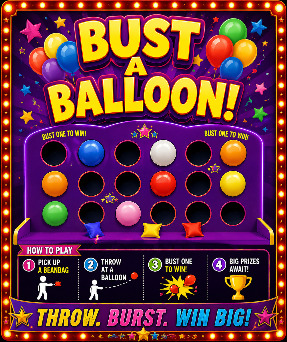 Bust One - Bust A Balloon Carnival Game