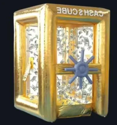 Gold Cash Cube Inflatable Money Catcher