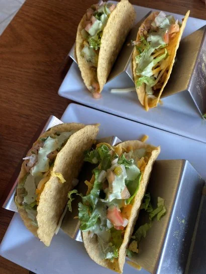 Pork and Chicken Tacos with a side of rice- 3 Amigos- Dutch Sint Maarten