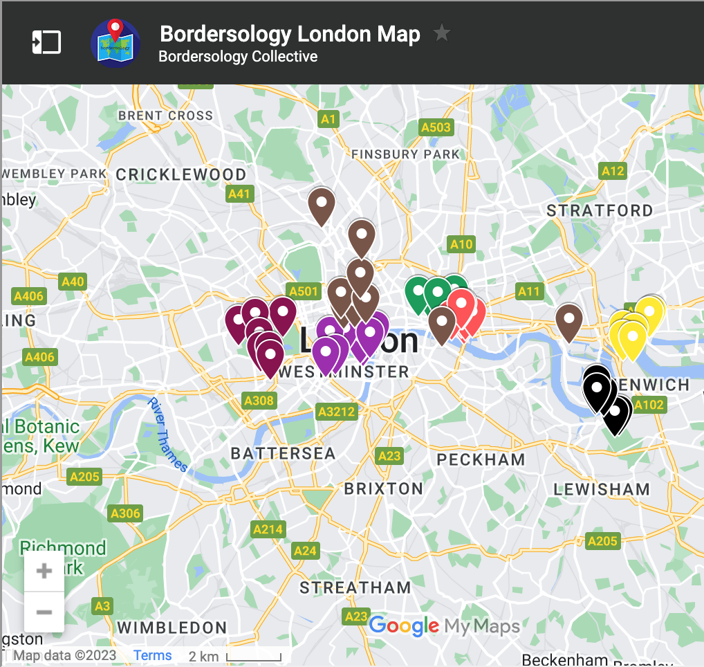Bordersology Map of London England