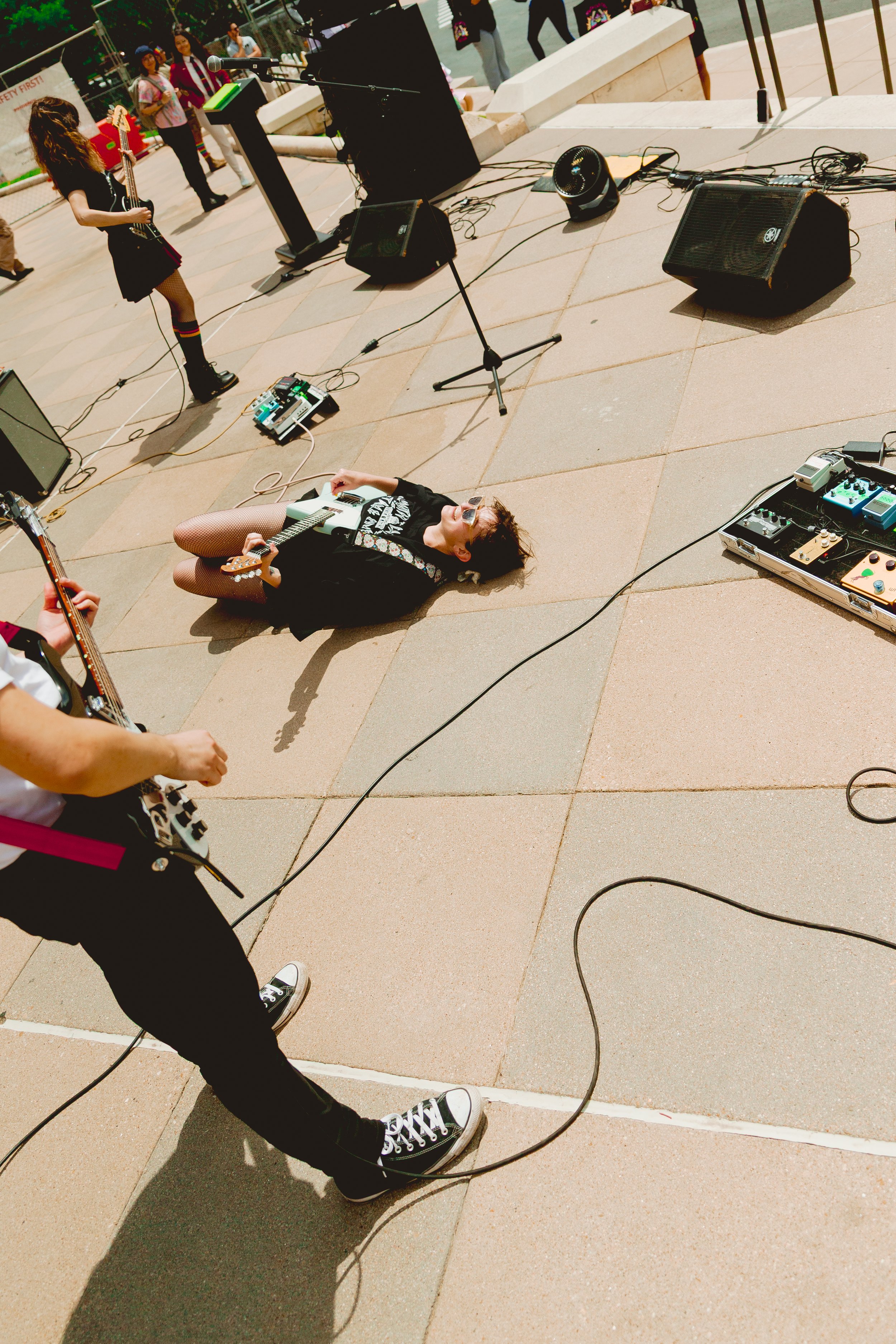 Wild Heaven playing at the Texas State Capitol South Steps for the 2025 Youth Capitol Takeover rally on April 16, 2025.