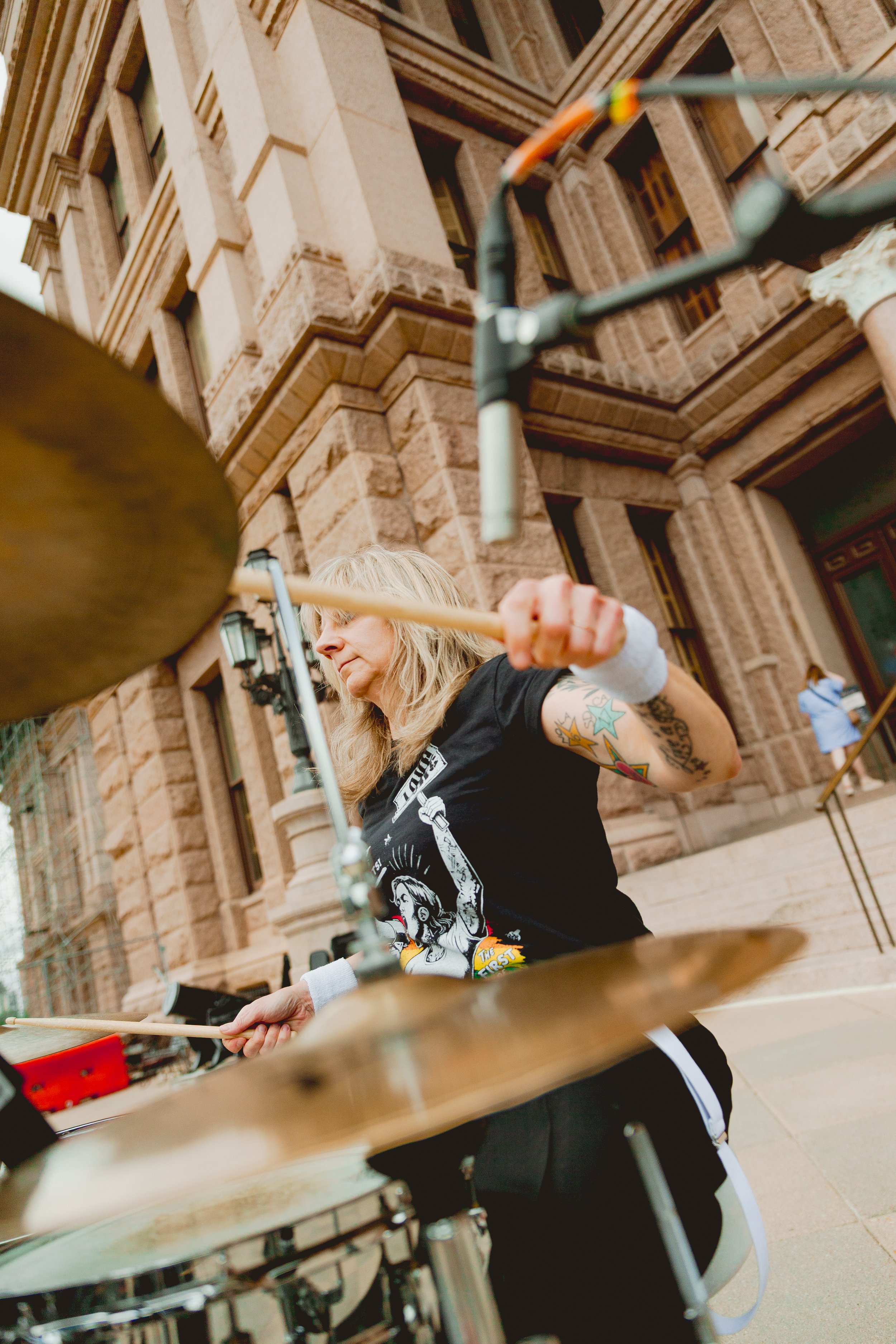 Wild Heaven playing at the Texas State Capitol South Steps for the 2025 Youth Capitol Takeover rally on April 16, 2025.