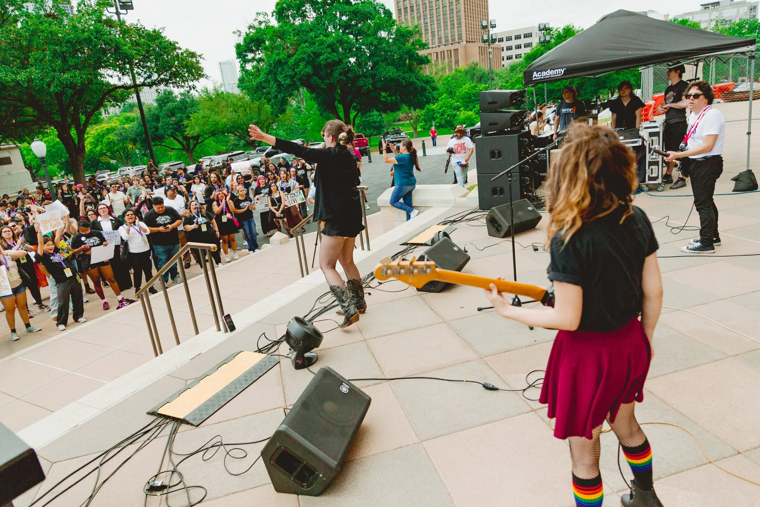 Wild Heaven playing at the Texas State Capitol South Steps for the 2025 Youth Capitol Takeover rally on April 16, 2025.