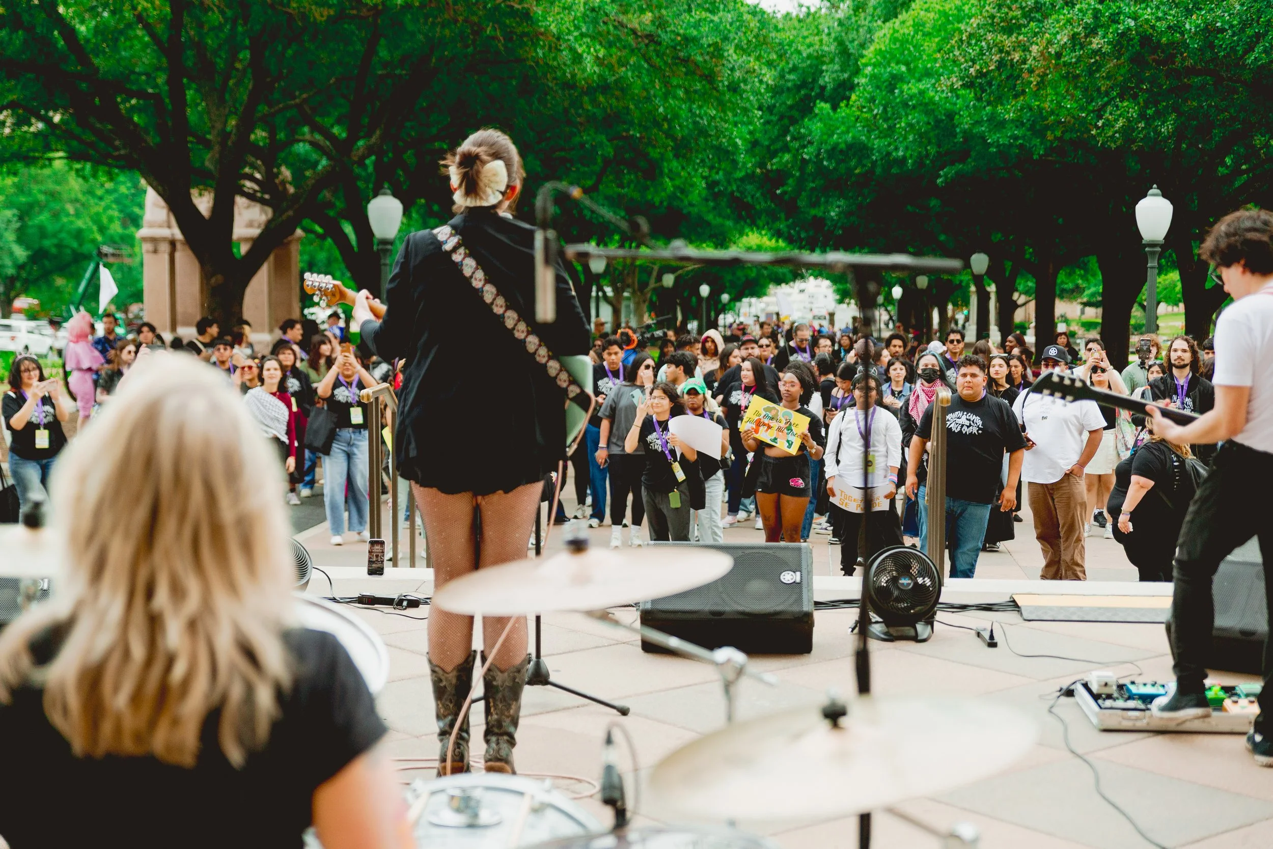 Wild Heaven playing at the Texas State Capitol South Steps for the 2025 Youth Capitol Takeover rally on April 16, 2025.