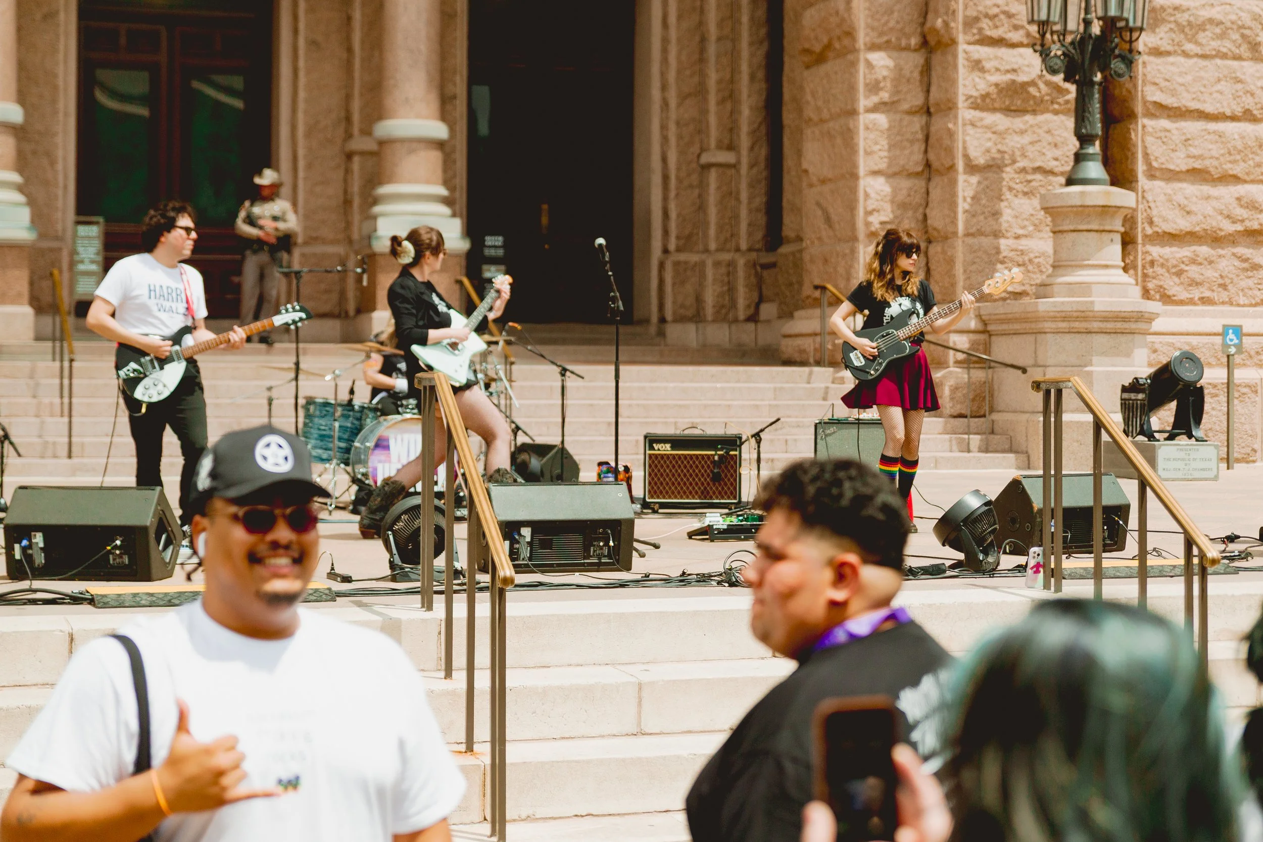 Wild Heaven playing at the Texas State Capitol South Steps for the 2025 Youth Capitol Takeover rally on April 16, 2025.