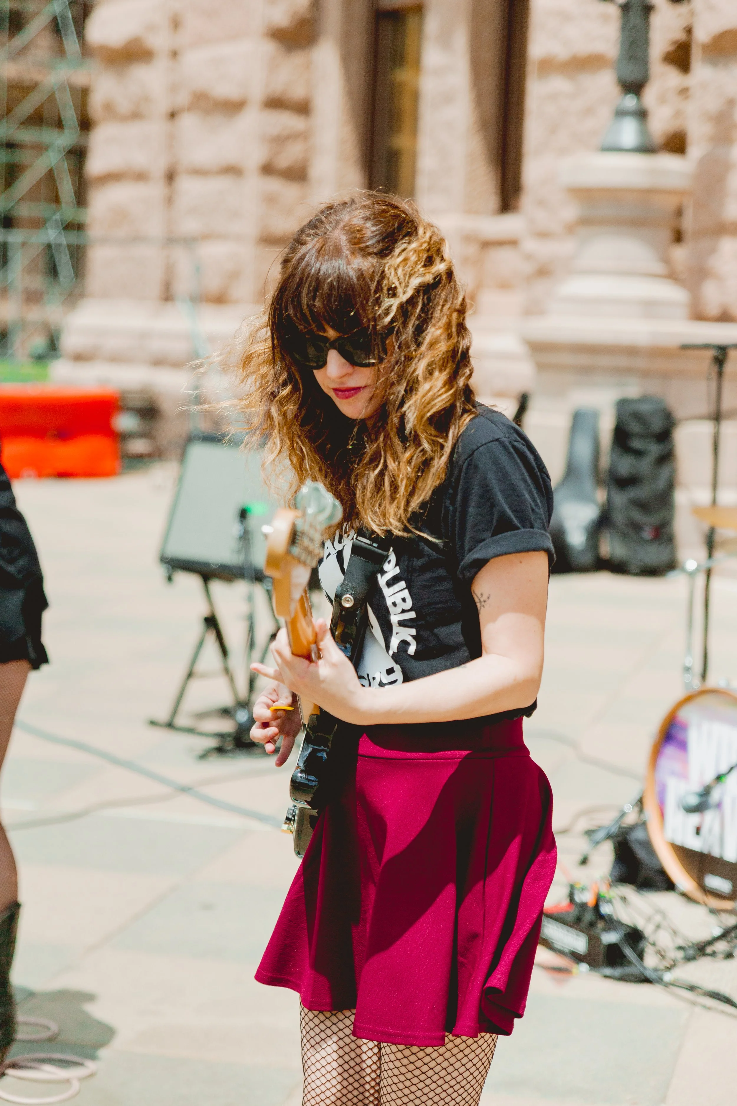 Wild Heaven playing at the Texas State Capitol South Steps for the 2025 Youth Capitol Takeover rally on April 16, 2025.