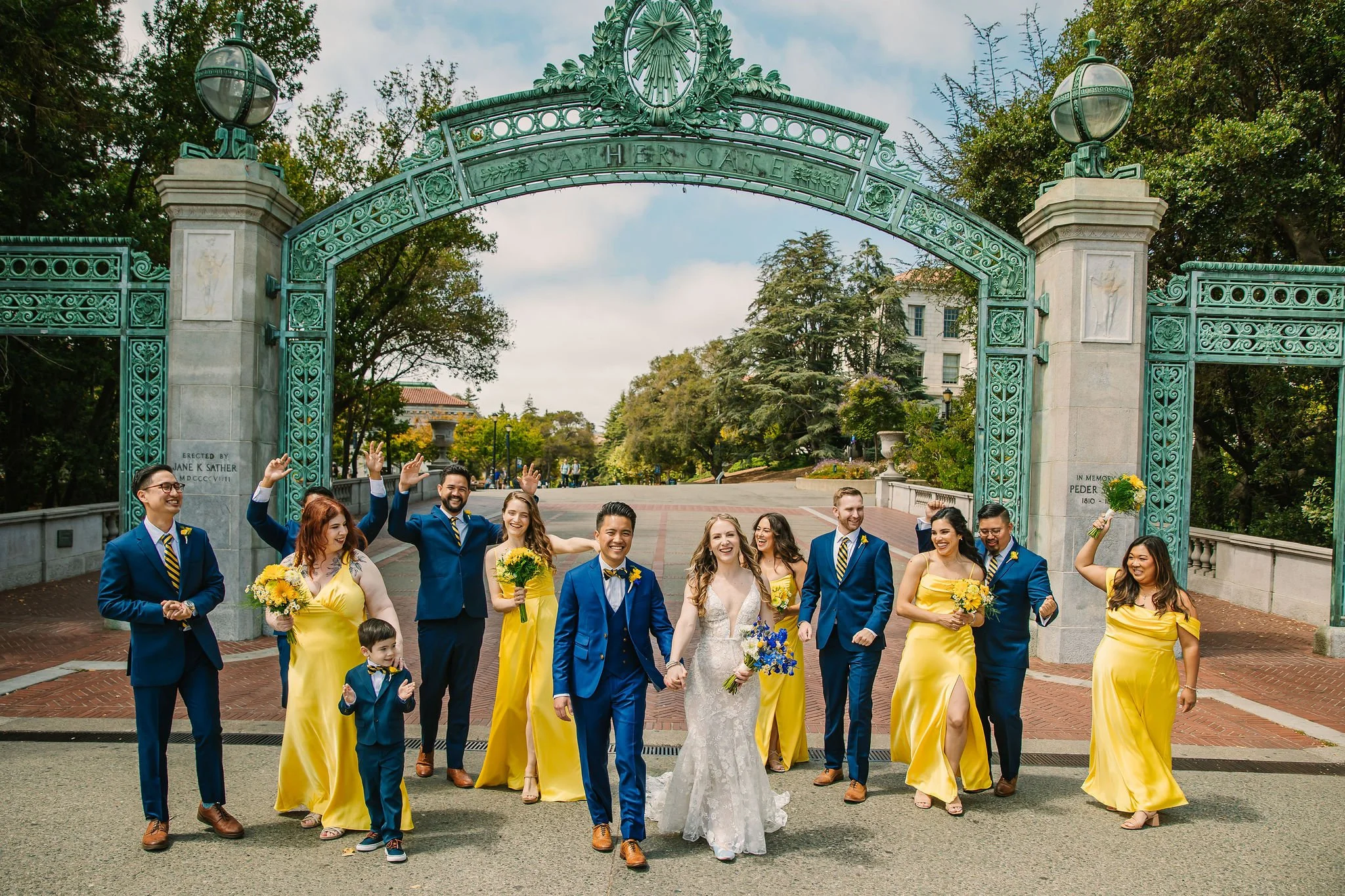 bridal party sather gate cal
