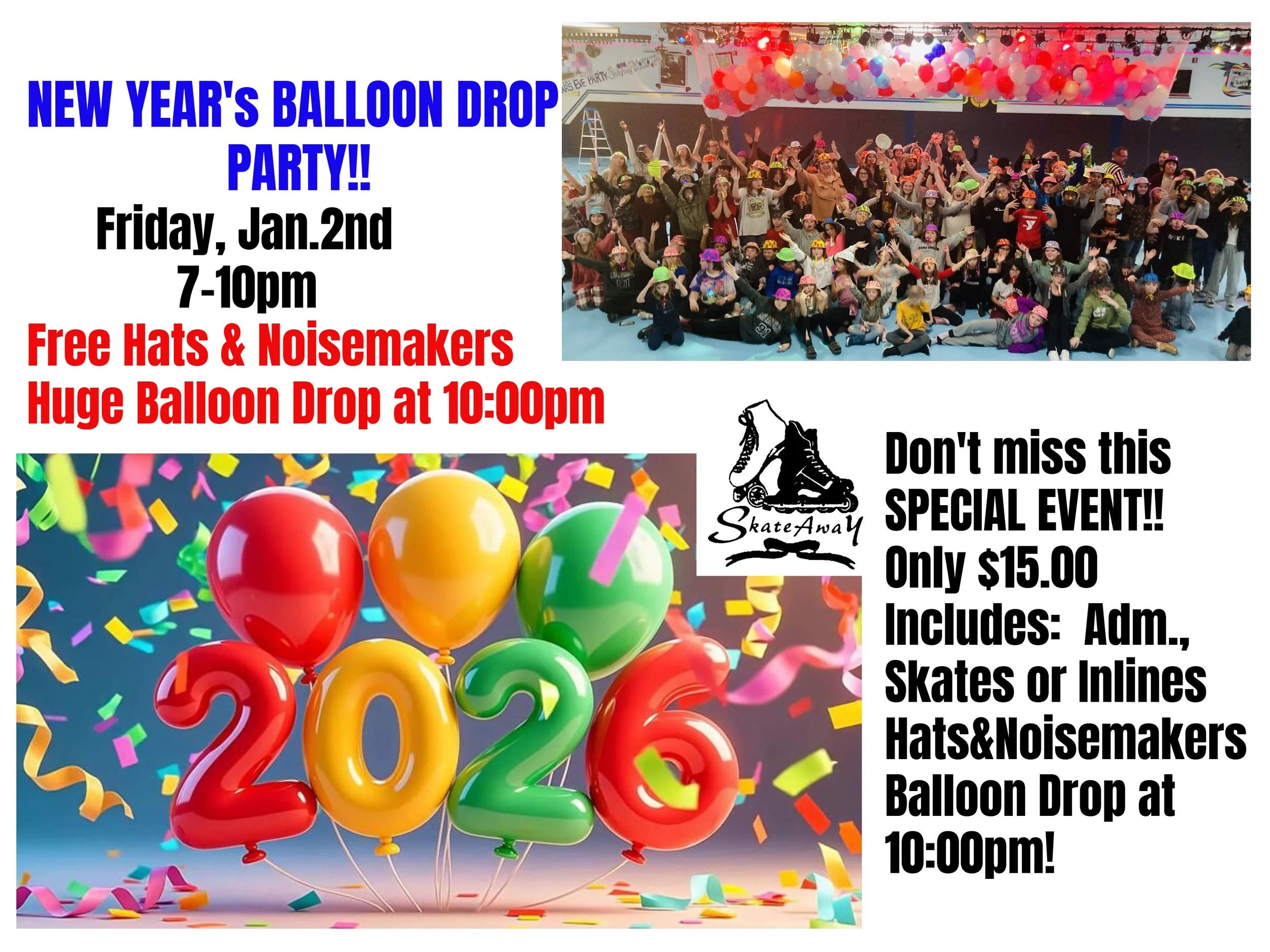 NEW YEAR'S BALLOON DROP PARTY!!