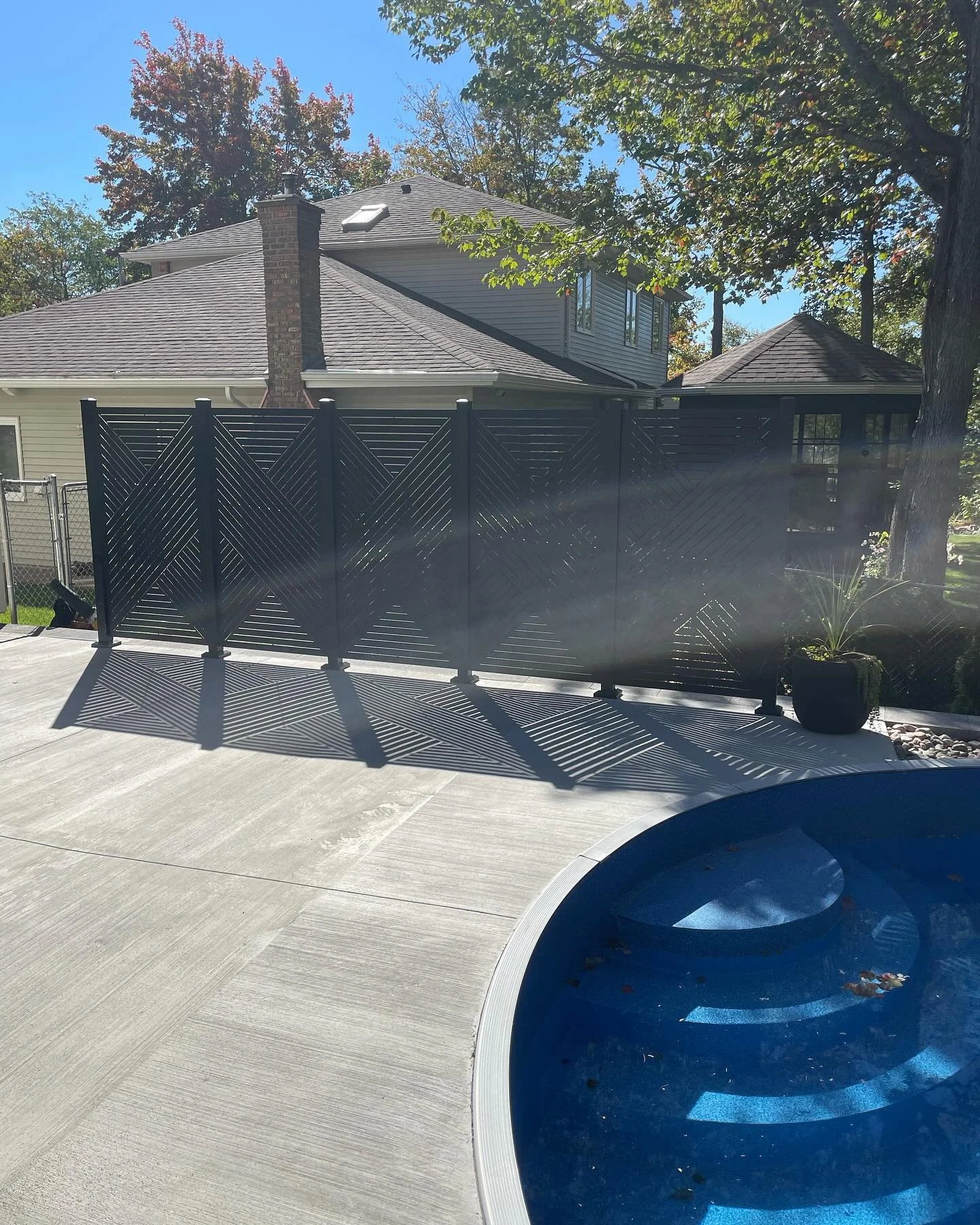 Beautiful privacy fence we installed today.