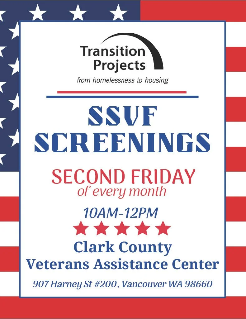Supportive Services for Veteran Families (SSVF) Screenings 
