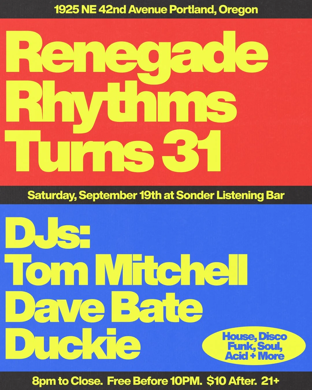 Renegade Rhythms Turns 31! 