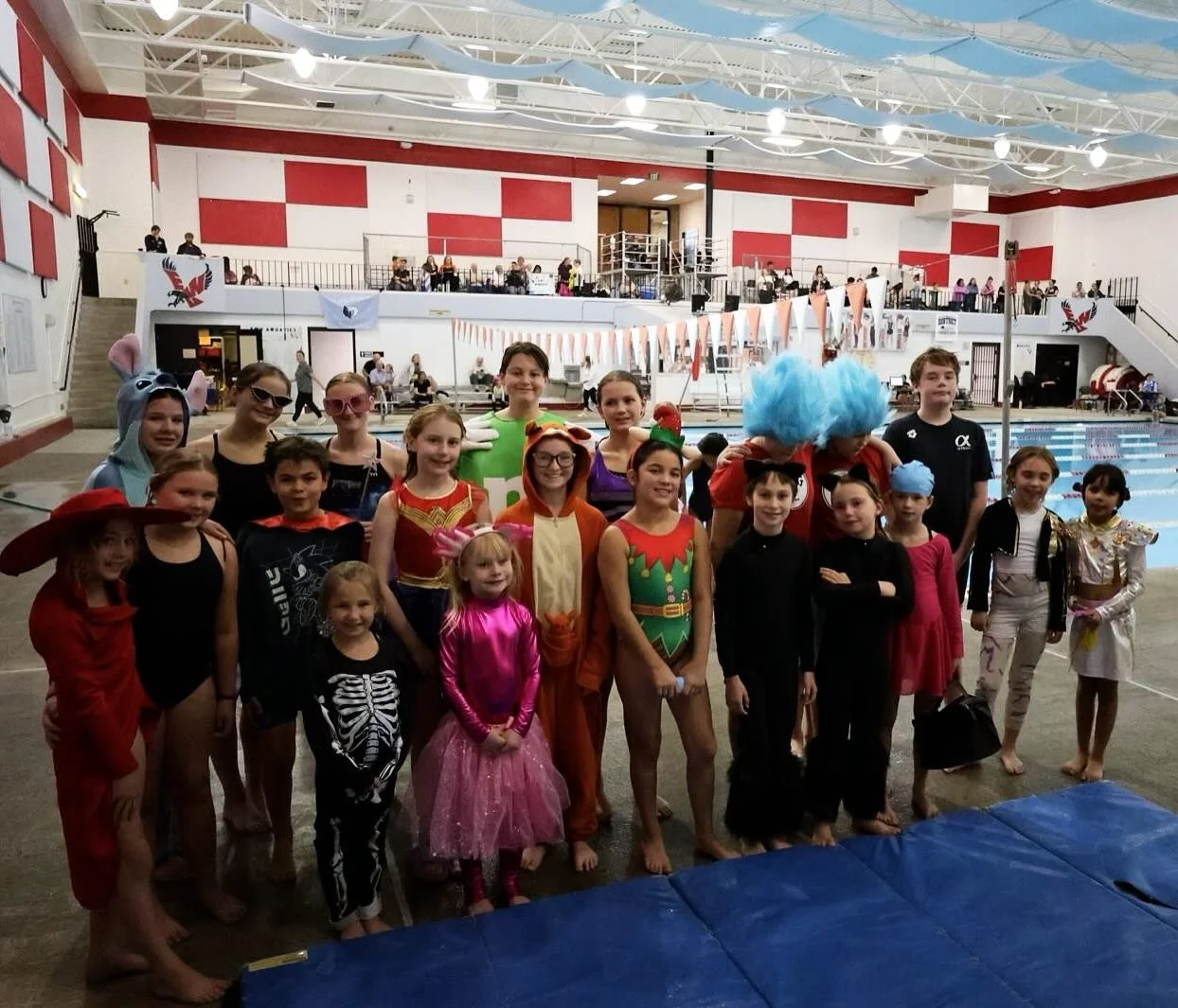 So many fun costumes for our #spooktober dive meet today! 🎃
.
#costumes #fun #kids #halloween #diving #youthsports #play #team