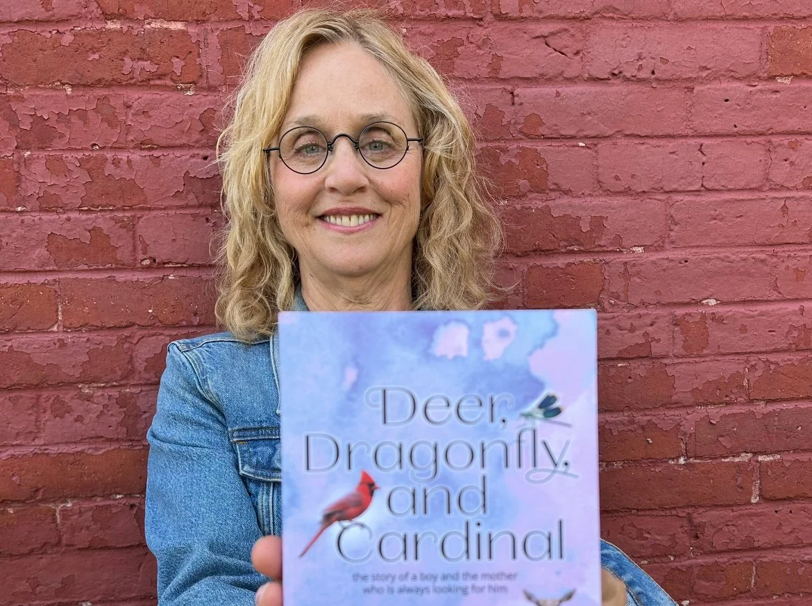 Author Event: Deer, Dragonfly, and Cardinal