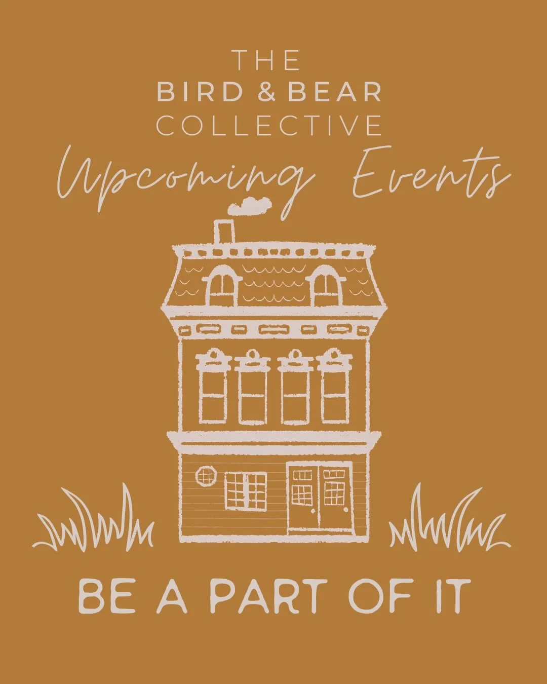 Upcoming Happenings &amp; Events!

https://www.birdandbearcollective.com/events

✨✨✨✨✨

Did you happen to notice how many of our events and are included with Membership? We have 2 unique types:

✨ Nest &amp; Rest ($13 a month): for individuals / anyo