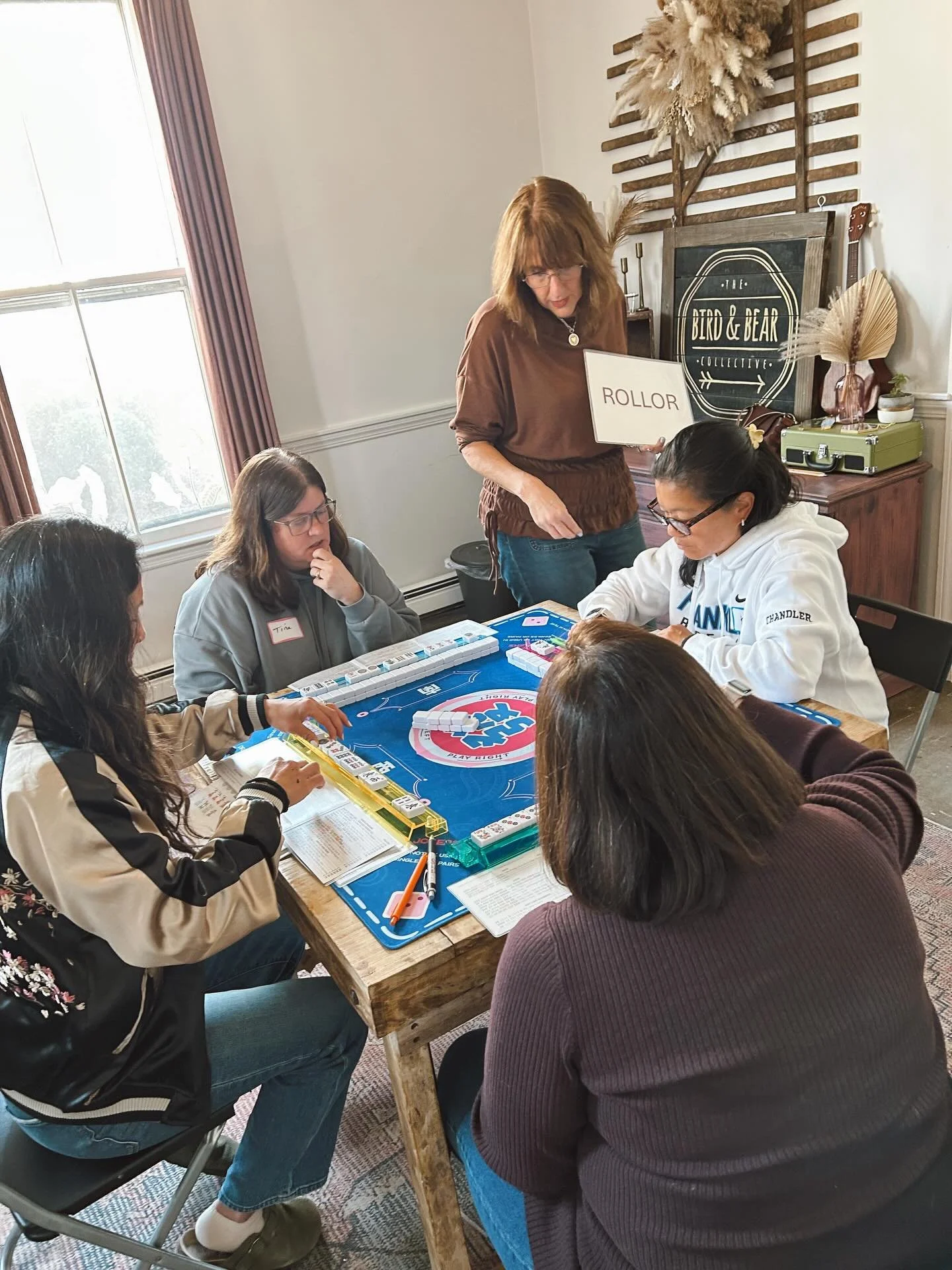 We are excited to offer 2-Session Mahjong Lessons with Julie Cummins + a curated collection of Mahjong apparel &amp; accessories to the Bird &amp; Bear!

Join us for one of these 2-Session Workshops ($50):

Mondays 4/13 &amp; 4/27 at 12:30pm
Fridays 