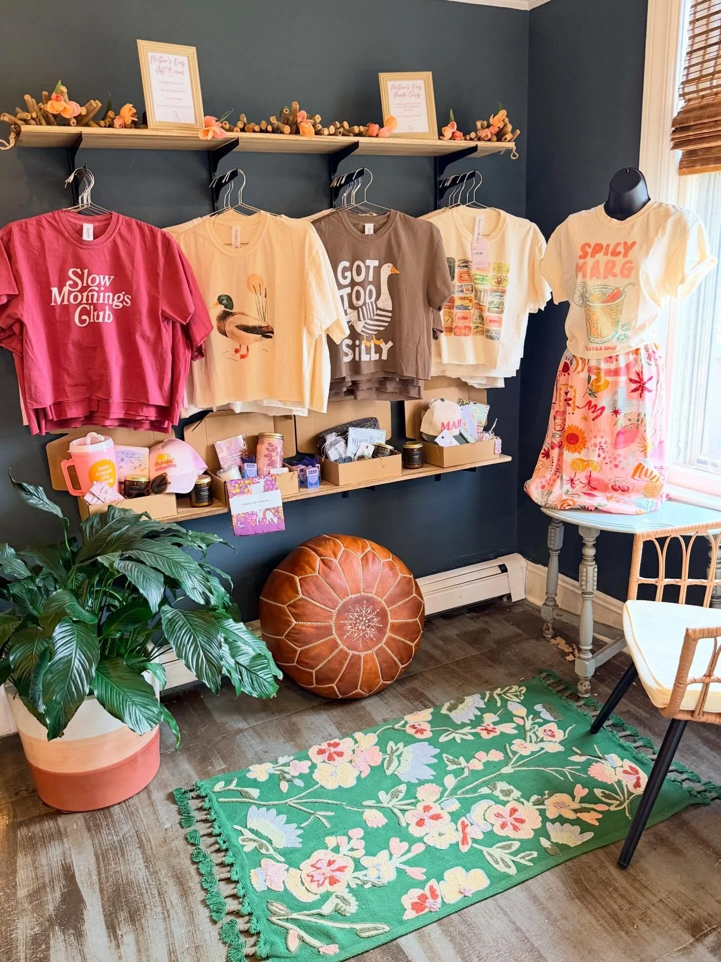 We promise you&rsquo;ll immediately feel happier and more hopeful for warmer weather when you step into this little colorful corner at the Bird &amp; Bear. We even put a chair in here for you so that you can take a load off and breathe in the sunshin