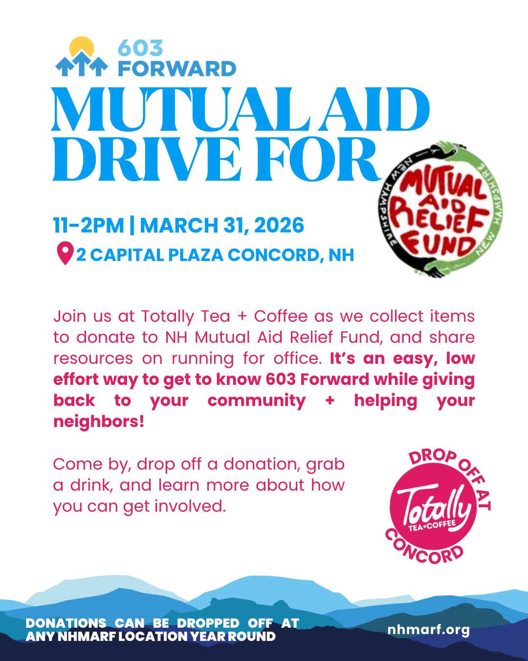 NHMARF Drive at Totally Tea + Coffee