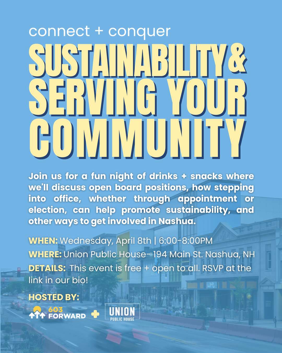 Sustainability + Serving Your Community | Nashua Connect + Conquer