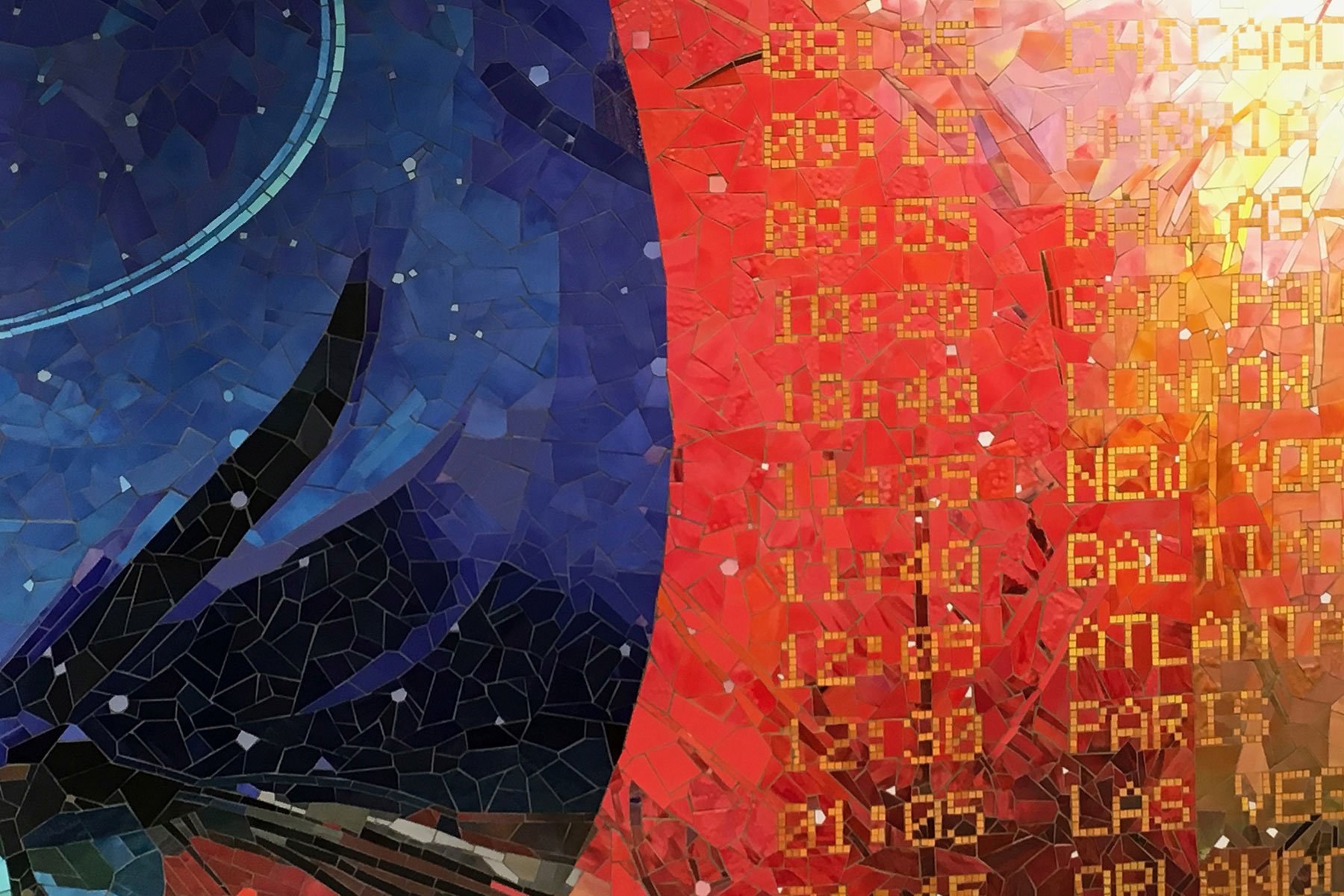 Flights of Fancy Detail - Scott Parsons - Mosaika - Public Art Commission - Sioux Falls Regional Airport