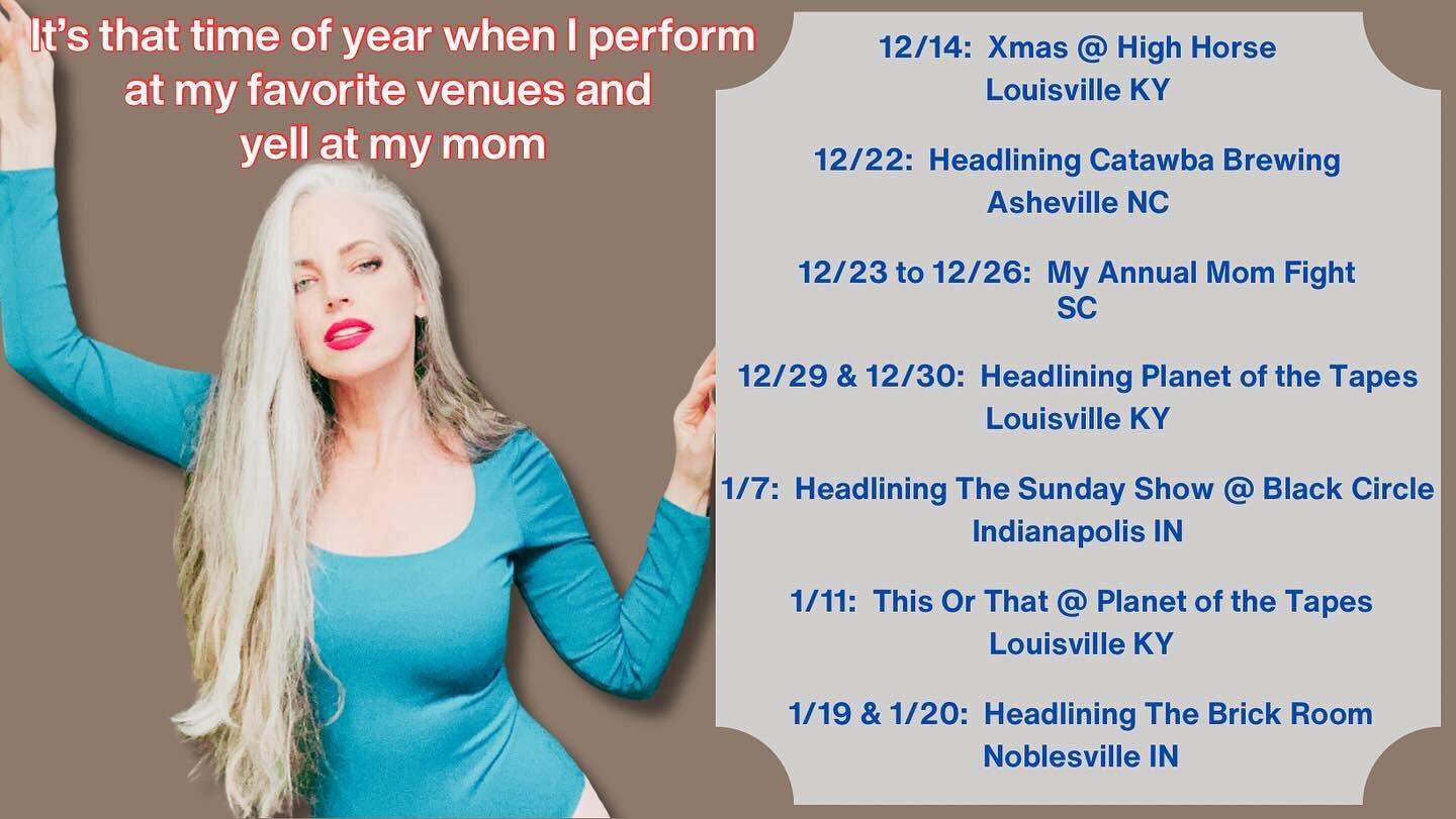 💋Extra excited to stop in ✨Asheville ✨at Catawba Brewing on my way home for Christmas &amp; then get back to ✨Louisville✨ just in time to close out the year by headlining Planet of the Tapes💋

#homeforchristmas #asheville #louisville #standupcomedy