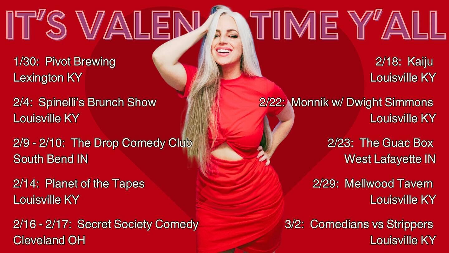 I say this EVERY year and I mean it&hellip;  Valentine&rsquo;s is my Christmas, my New Year&rsquo;s, my Super Bowl, &amp; my Derby.  If you hate it, come spend it with me and I&rsquo;ll make you a believer. 

I&rsquo;m headlining the majority of thes