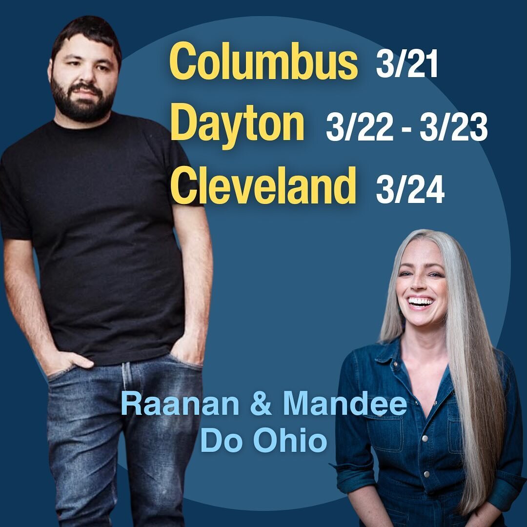 Monster comic, @raanancomedy &amp; I will be yelling and joking our way through Ohio all weekend.  Grab your tickets at: 

Columbus 3/21 - @lawbirdbar 
Dayton 3/22 &amp; 3/23 - @daytonfunnybone 
Cleveland 3/25 - @hilarities 

#standupcomedy #comedycl