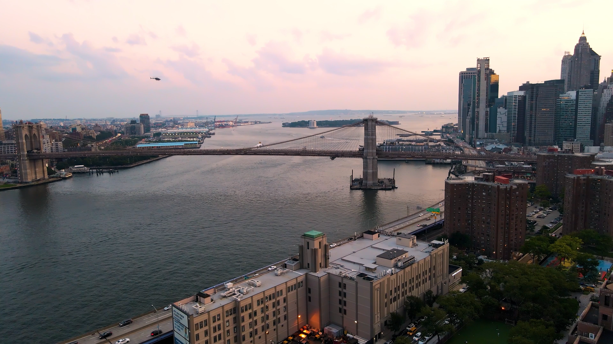Cinematic aerial city footage by Arm & Camera